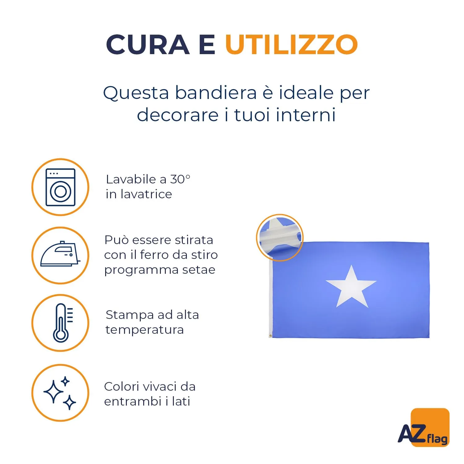 AZ FLAG Bandiera Somalia 150x90 cm Poliestere Leggero con 2 Occhielli - immagine 5