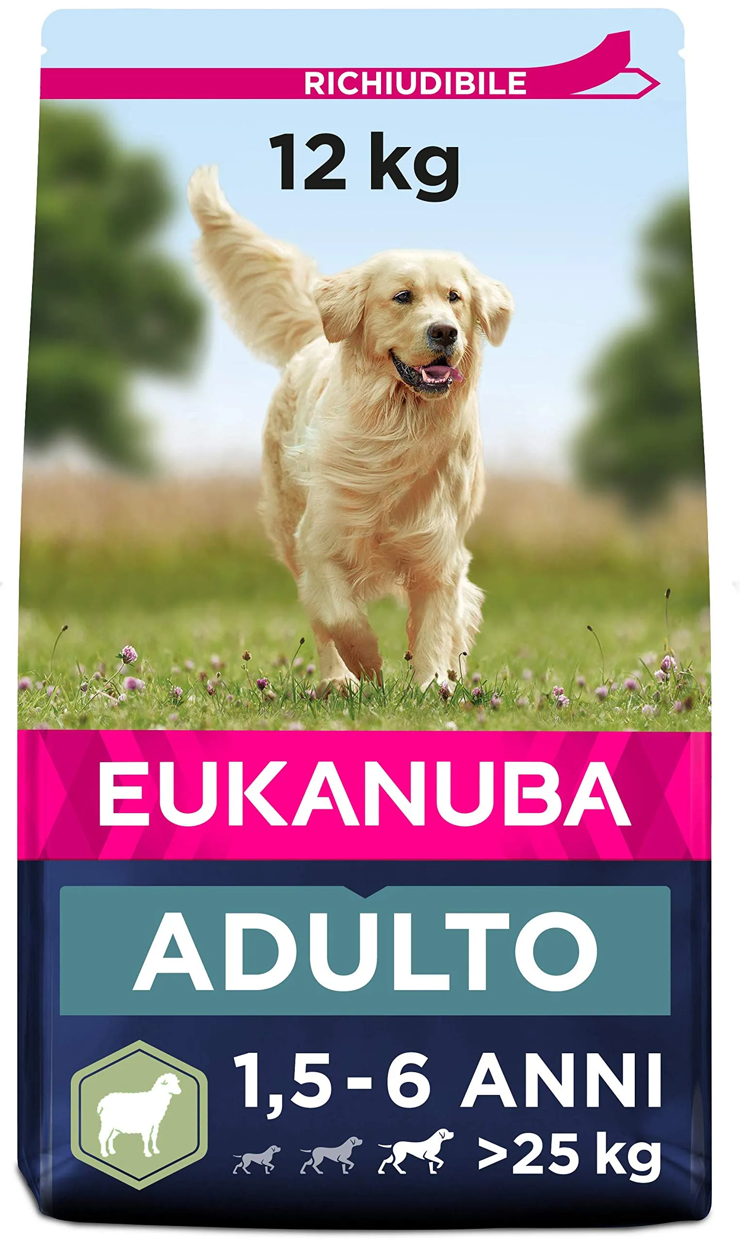 Eukanuba Cibo per cani adulti razze di taglia grande agnello e riso, 12 kg - immagine 1