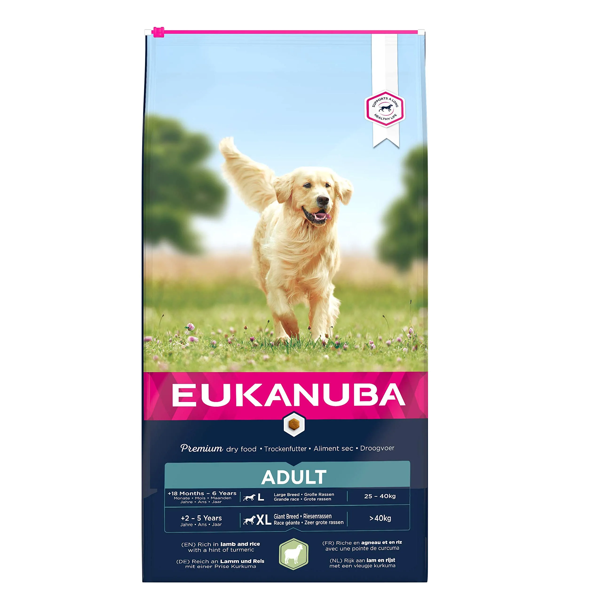 Eukanuba Cibo per cani adulti razze di taglia grande agnello e riso, 12 kg - immagine 4