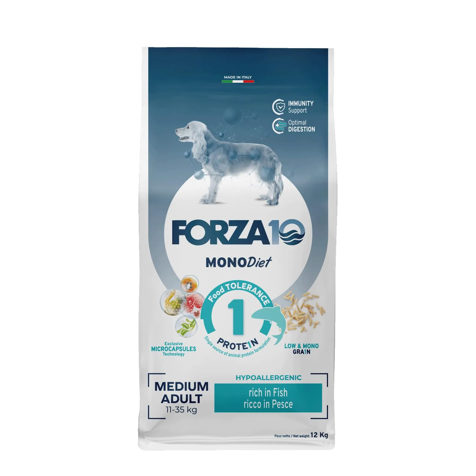 Forza10 F10 Cane Medium Diet Pesce 12 kg - immagine 1
