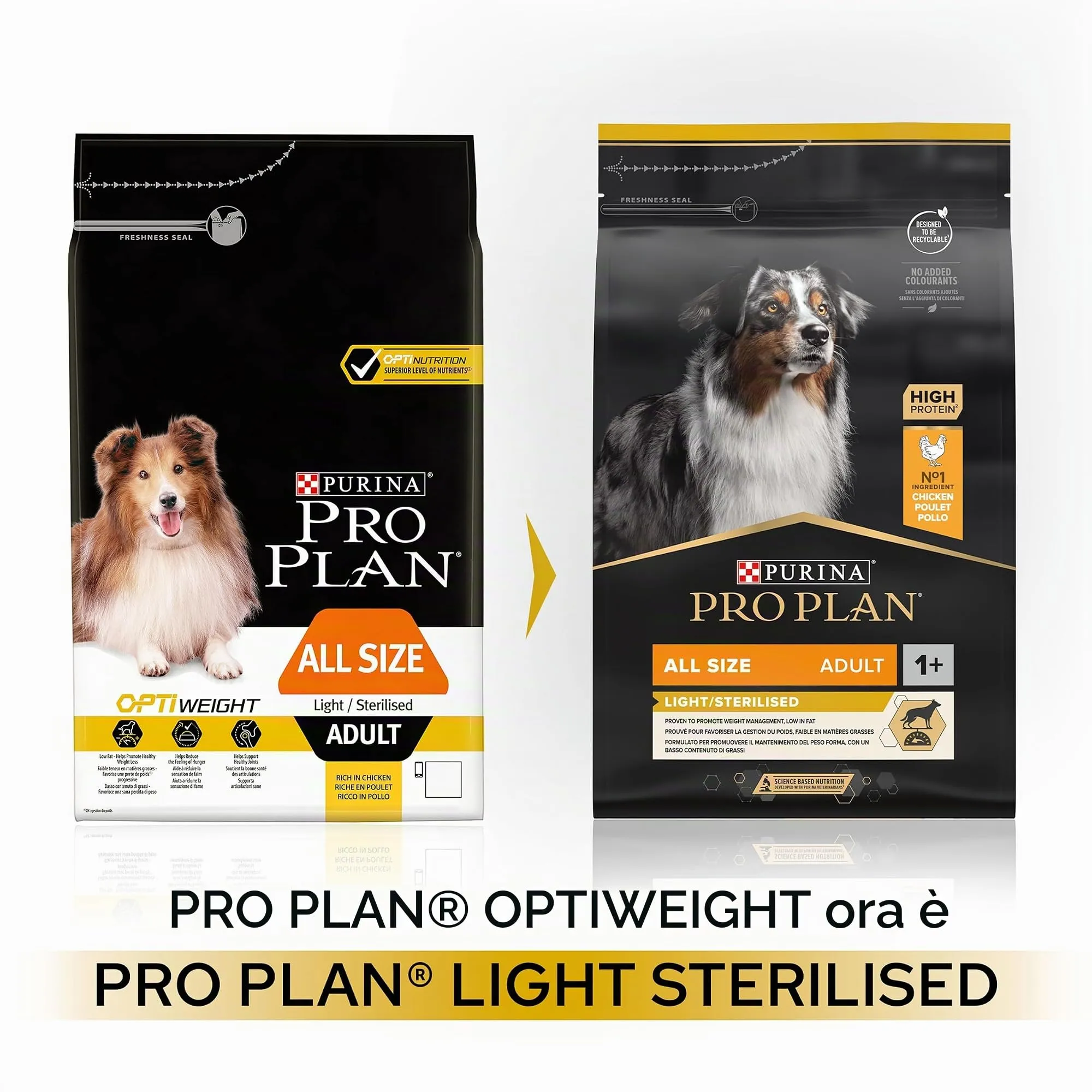 Purina Pro Plan Adult Light/Sterilized Dog Food with Chicken, All Breeds, 3 kg - immagine 4