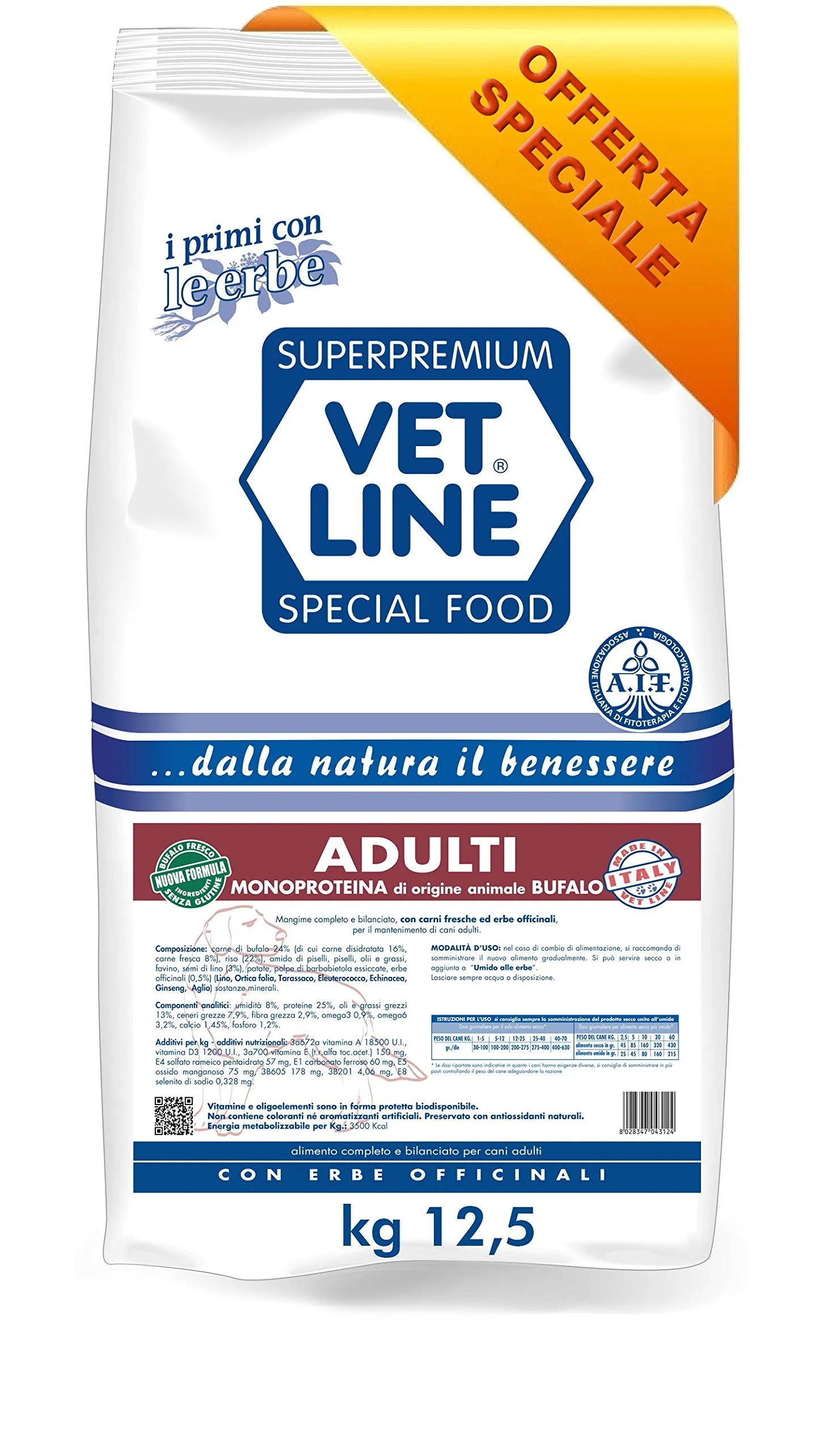 Vet Line Adulti Monoproteico al Bufalo 12.5 kg - immagine 2