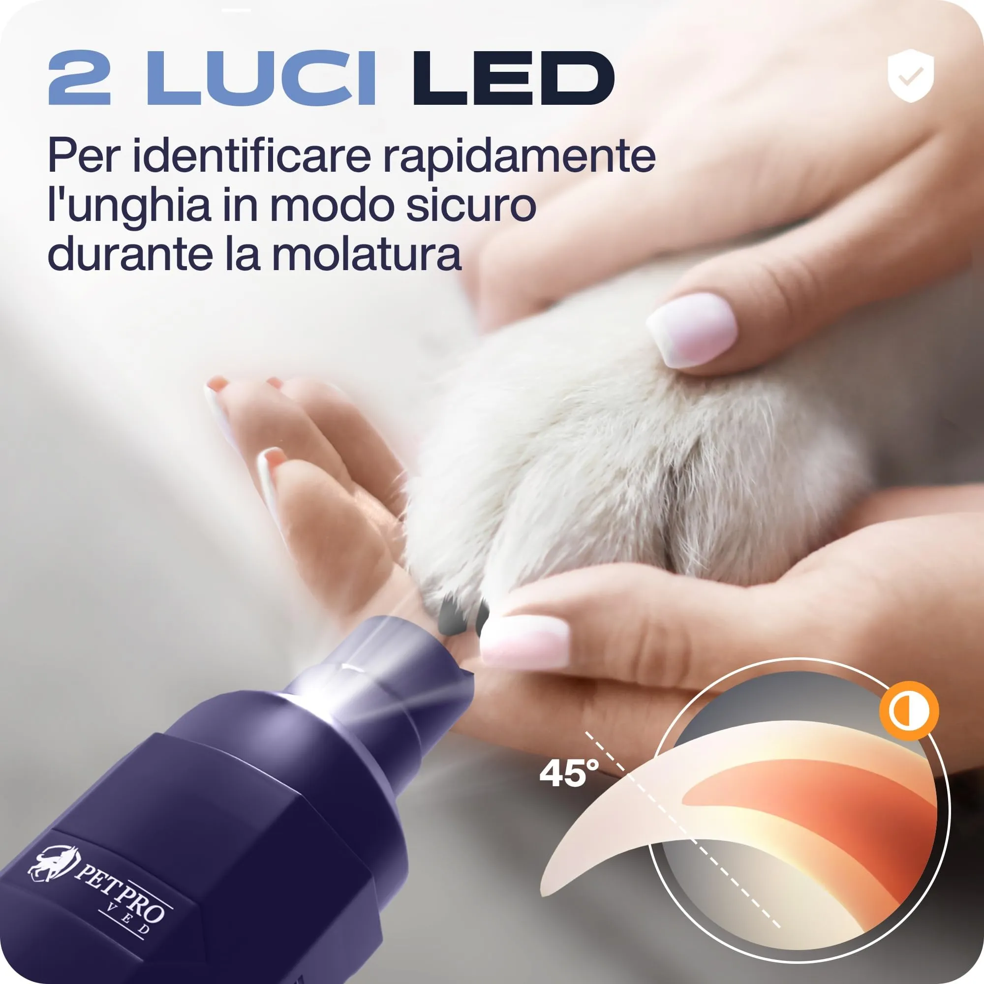 PETPROVED Tagliaunghie Elettrico per Cani, Silenzioso, Viola - immagine 4
