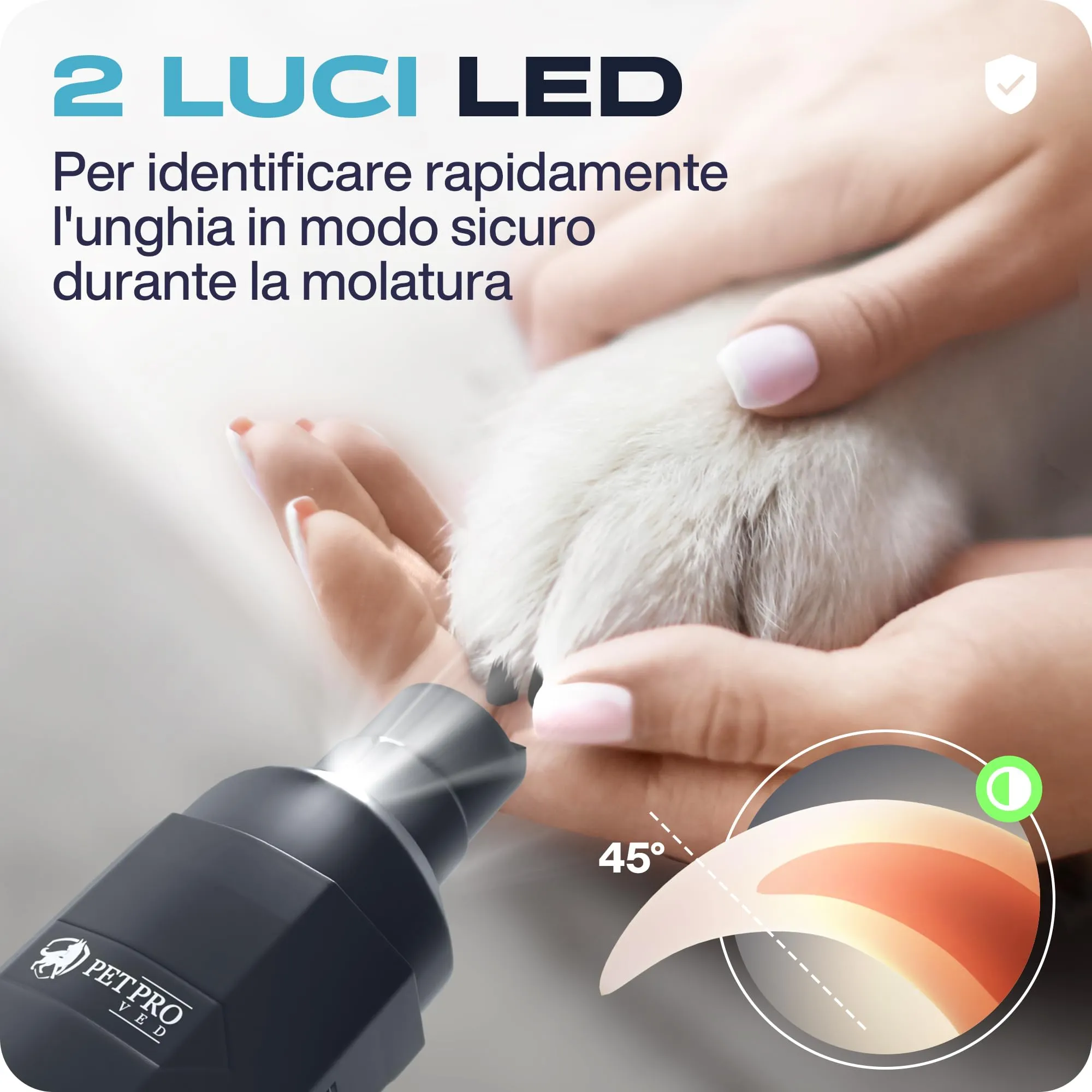 PETPROVED Tagliaunghie Elettrico per Cani, Silenzioso (Grigio) - immagine 6