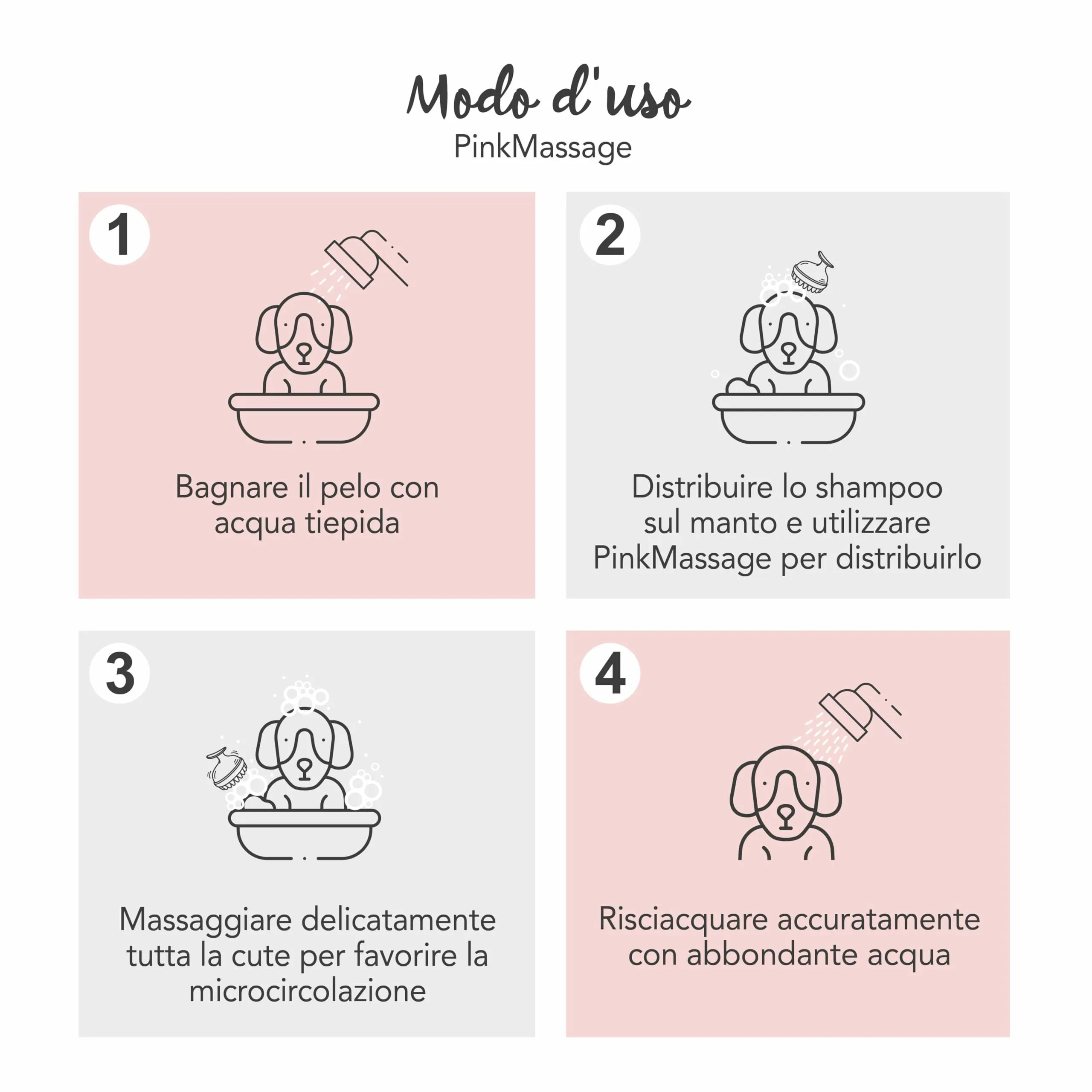 Yuup Pinkmassage - Spazzola massaggiante per cani medi e grandi - immagine 3