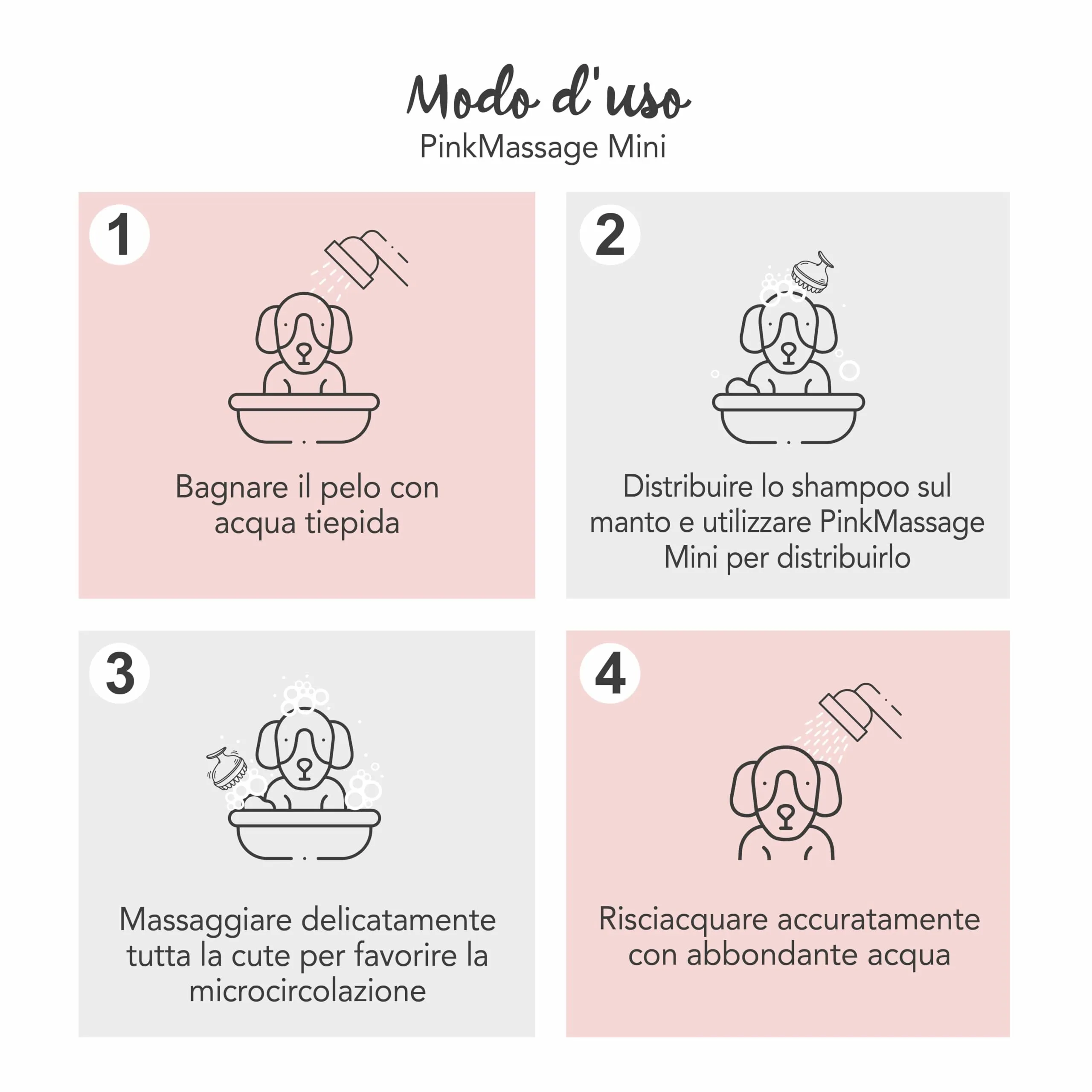 Yuup Pinkmassage Mini - Spazzola massaggiante per cani e gatti - immagine 3