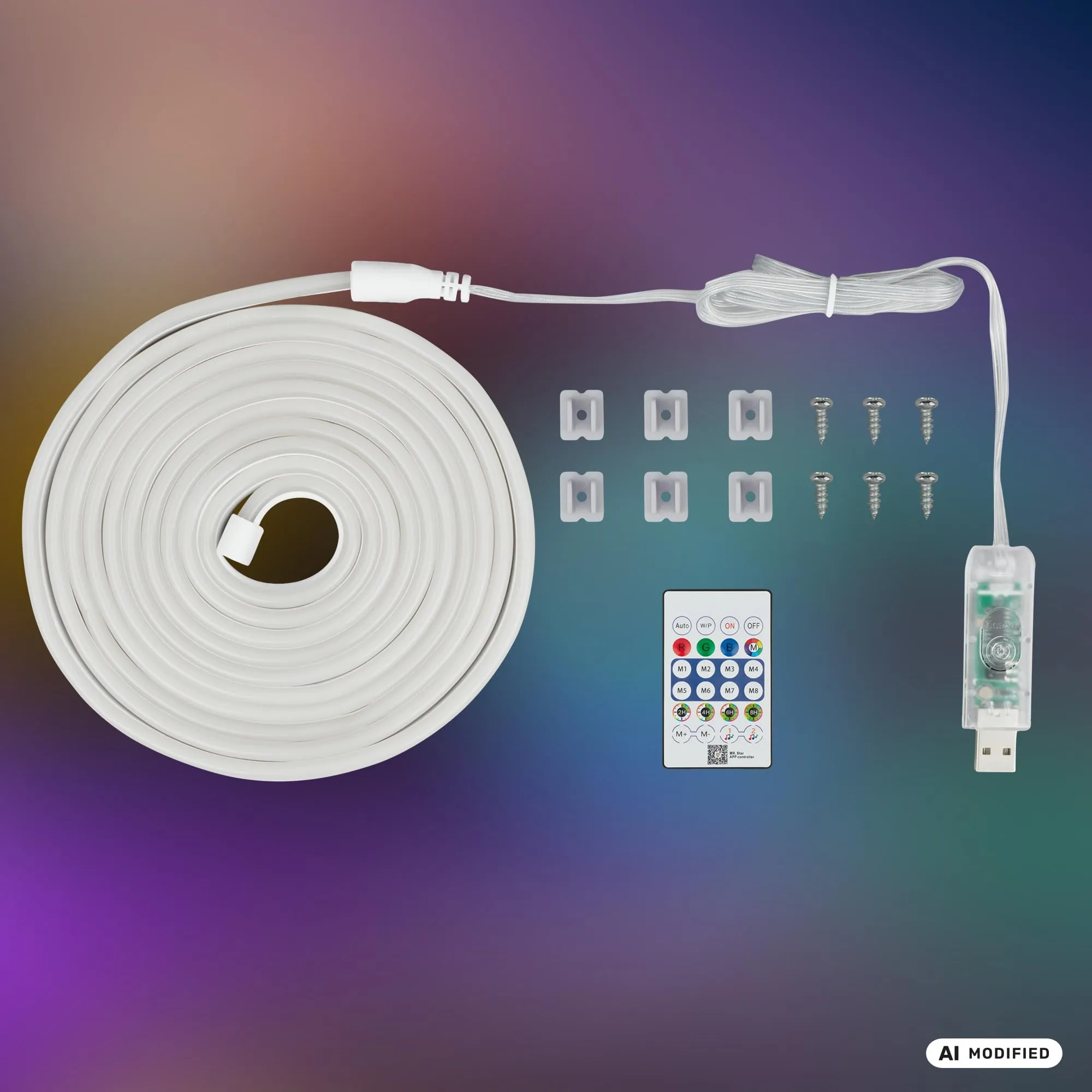 Briloner Striscia LED RGBIC 3m con Telecomando, Sensore Musicale e Alimentazione USB, Effetto Neon Flessibile - immagine 10