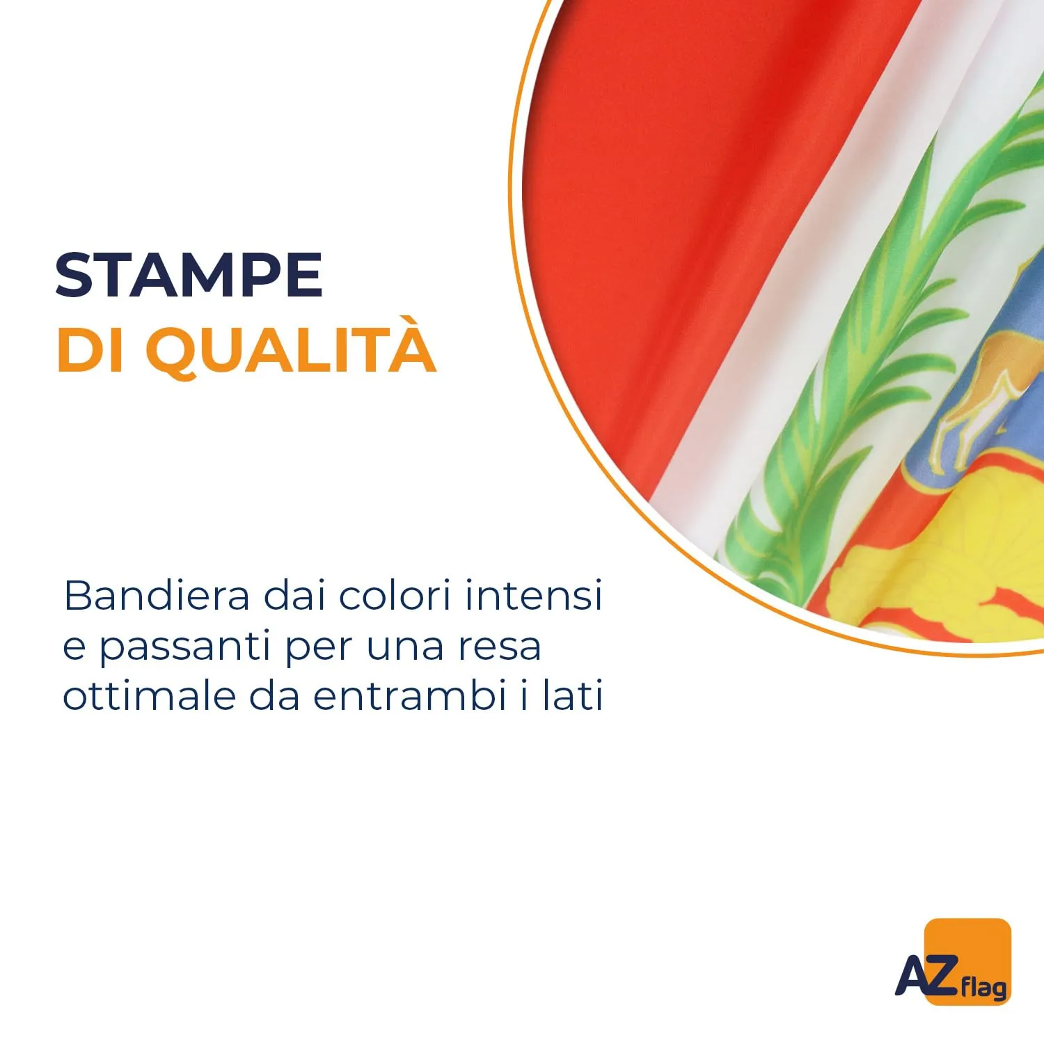 AZ FLAG Bandiera Perù 150x90 cm in Poliestere con 2 Occhielli - immagine 3