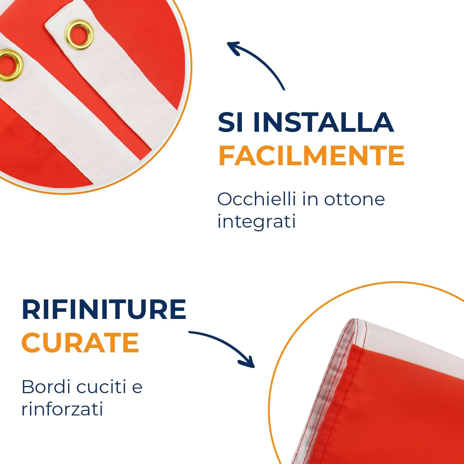 AZ FLAG Bandiera Perù 150x90 cm in Poliestere con 2 Occhielli - immagine 4