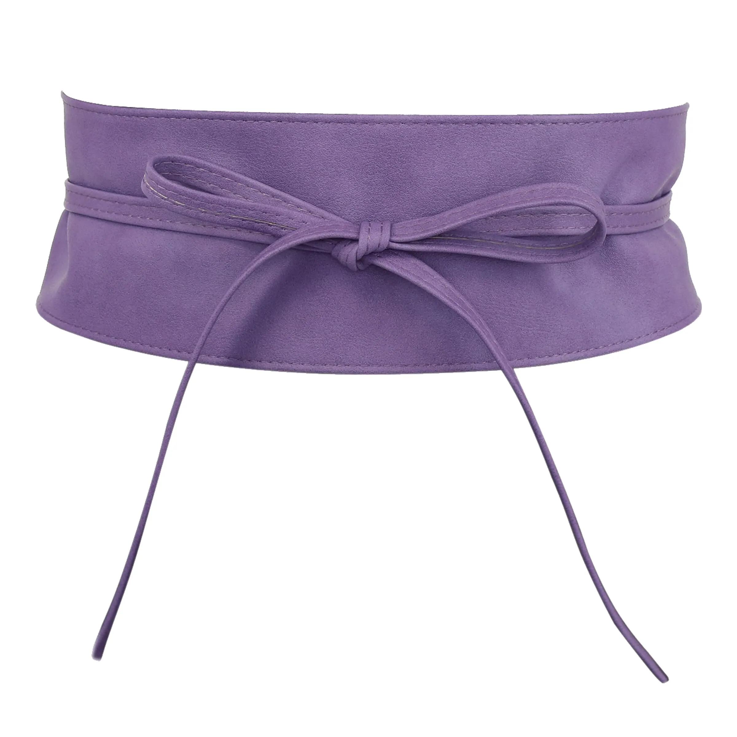 FASHIONGEN Cintura Obi da donna in similpelle, Viola, 2XL - immagine 1