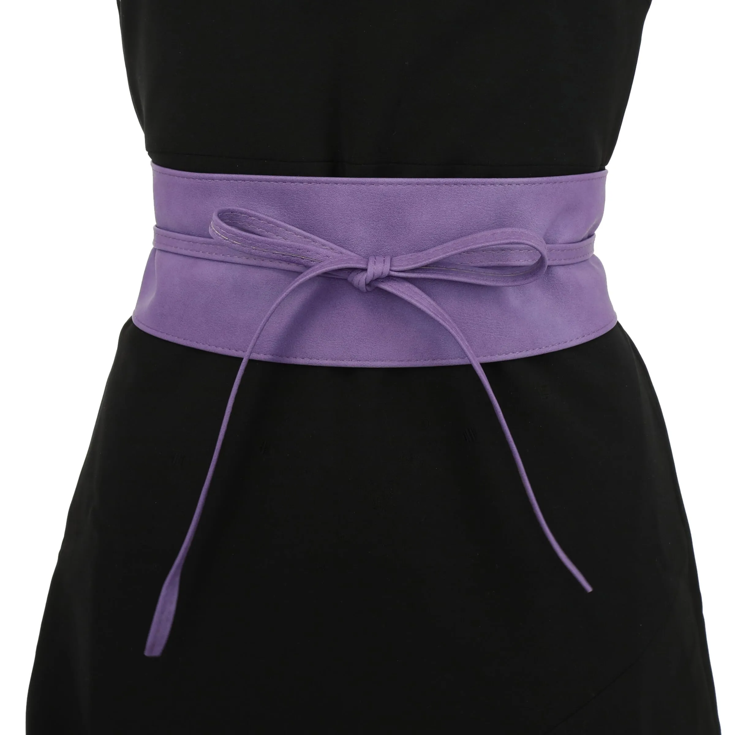 FASHIONGEN Cintura Obi da donna in similpelle, Viola, 2XL - immagine 3