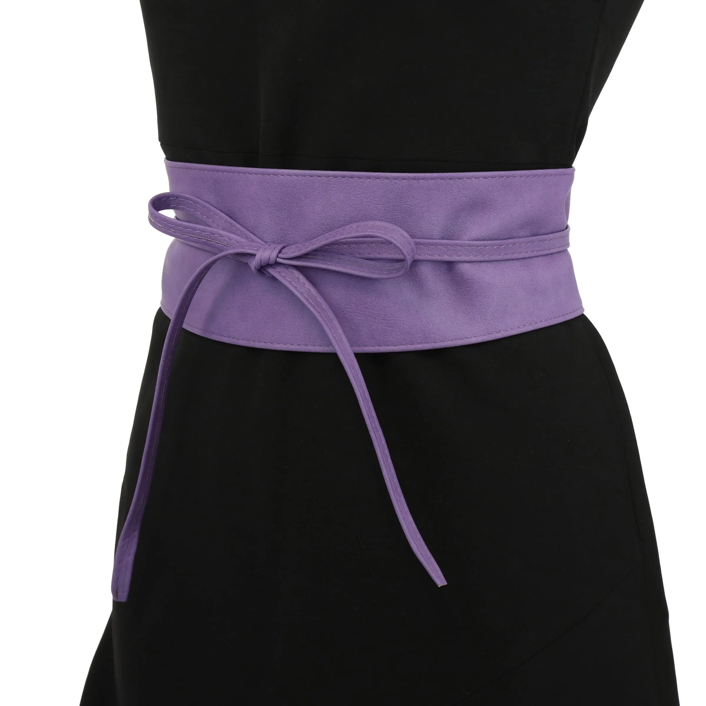 FASHIONGEN Cintura Obi da donna in similpelle, Viola, 2XL - immagine 4