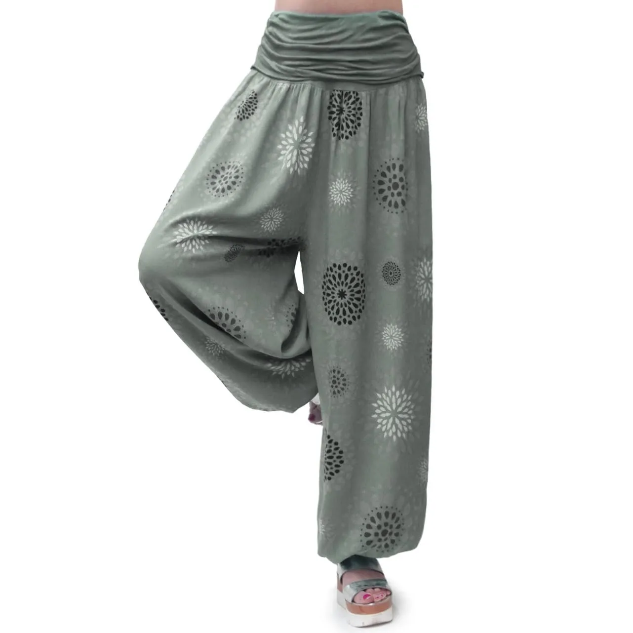 GLAMEXX24 Pantaloni Harem Donna, Larga Casual per Yoga con Tasche, Estivi Leggeri per Jogging, Danza e Pilates - immagine 4