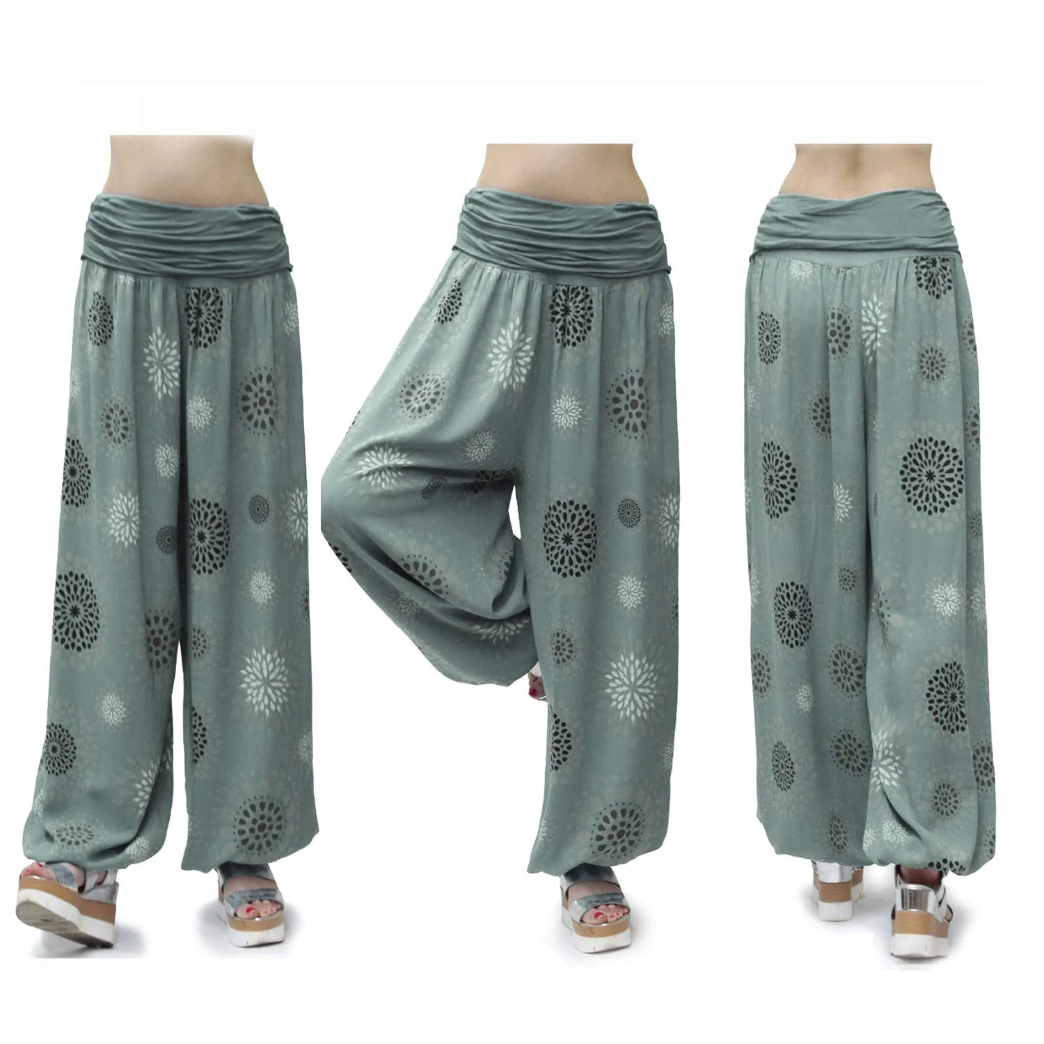 GLAMEXX24 Pantaloni Harem Donna, Larga Casual per Yoga con Tasche, Estivi Leggeri per Jogging, Danza e Pilates - immagine 8