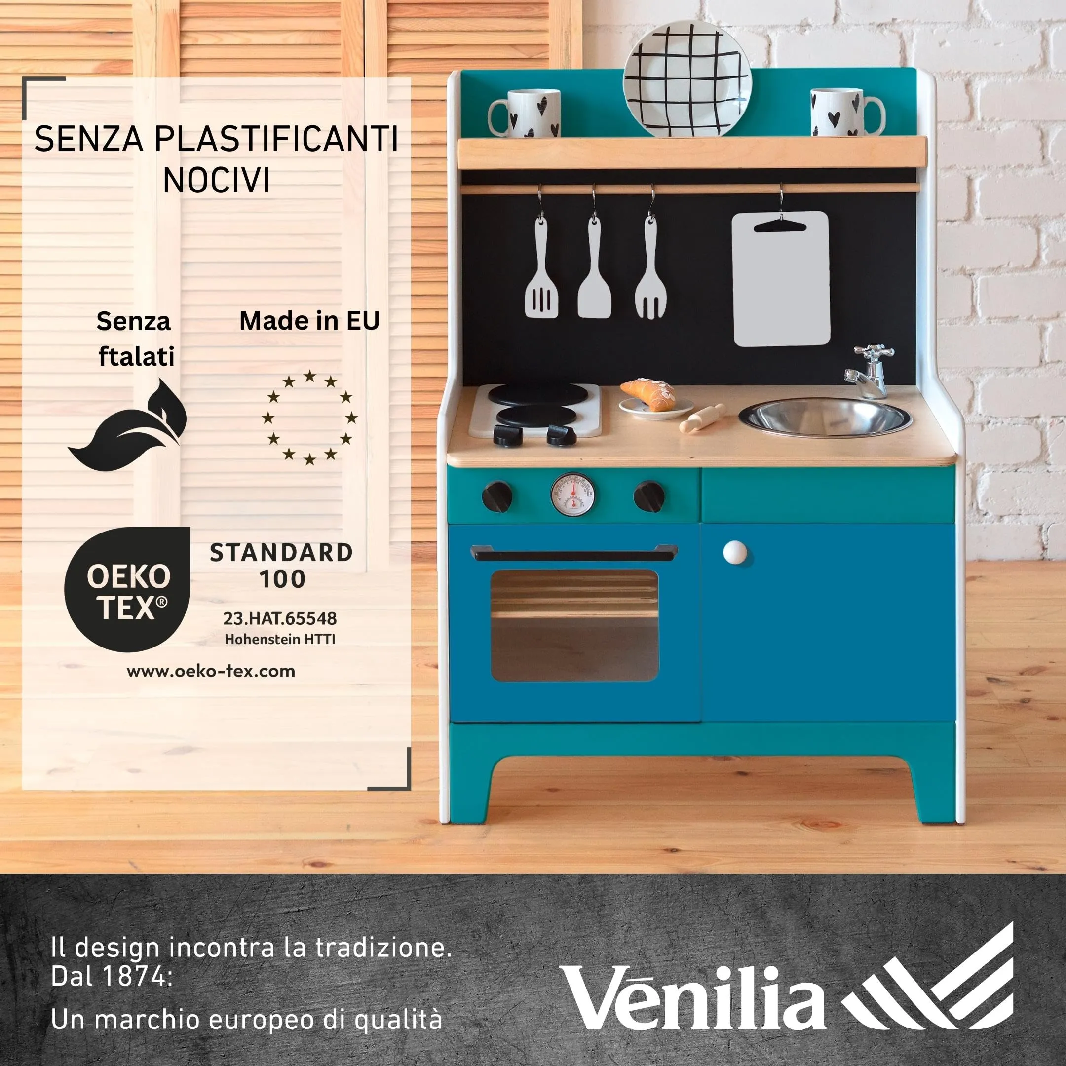 Venilia Pellicola Adesiva per Mobili e Cucina, Blu Azzurro, 45cm x 2m, Spessore 160μ, PVC senza Ftalati - immagine 5