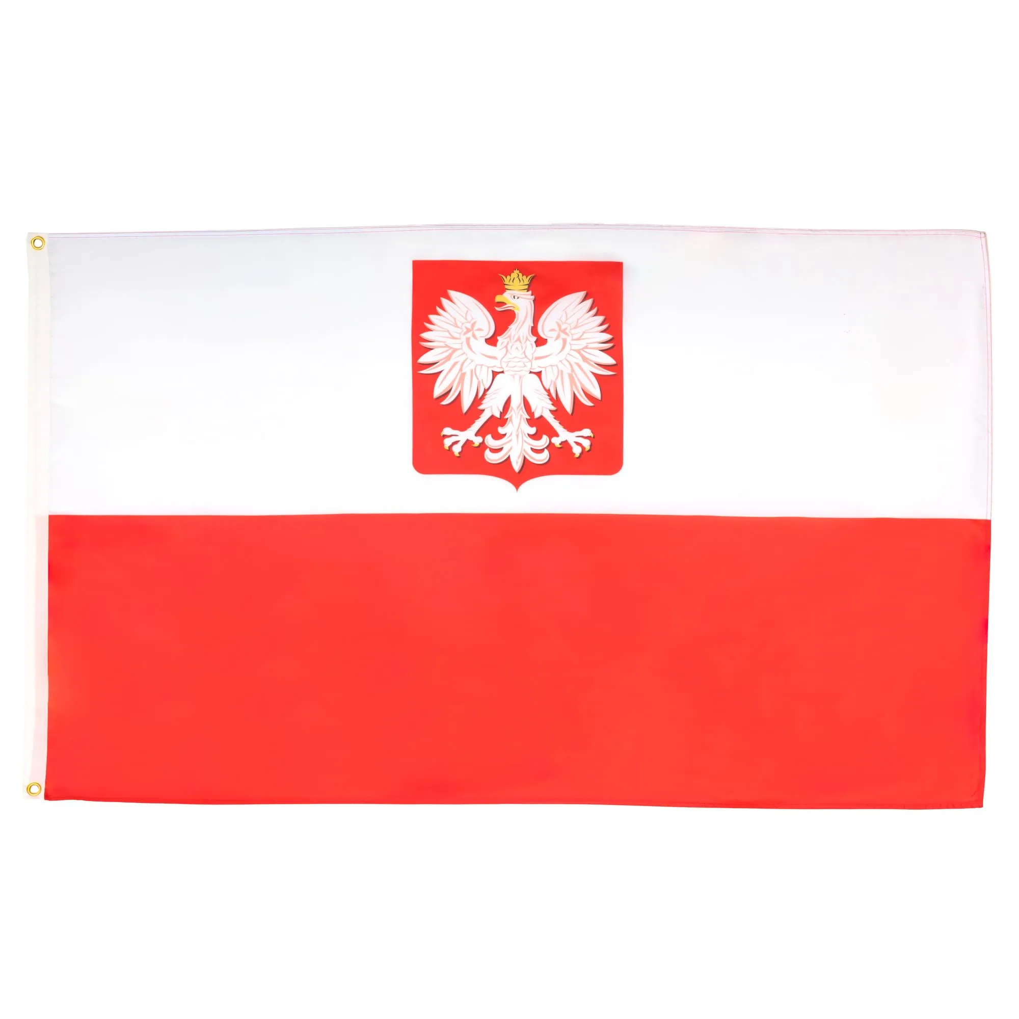 AZ FLAG Bandiera Polonia con aquila 150x90 cm 2 Occhielli - immagine 1