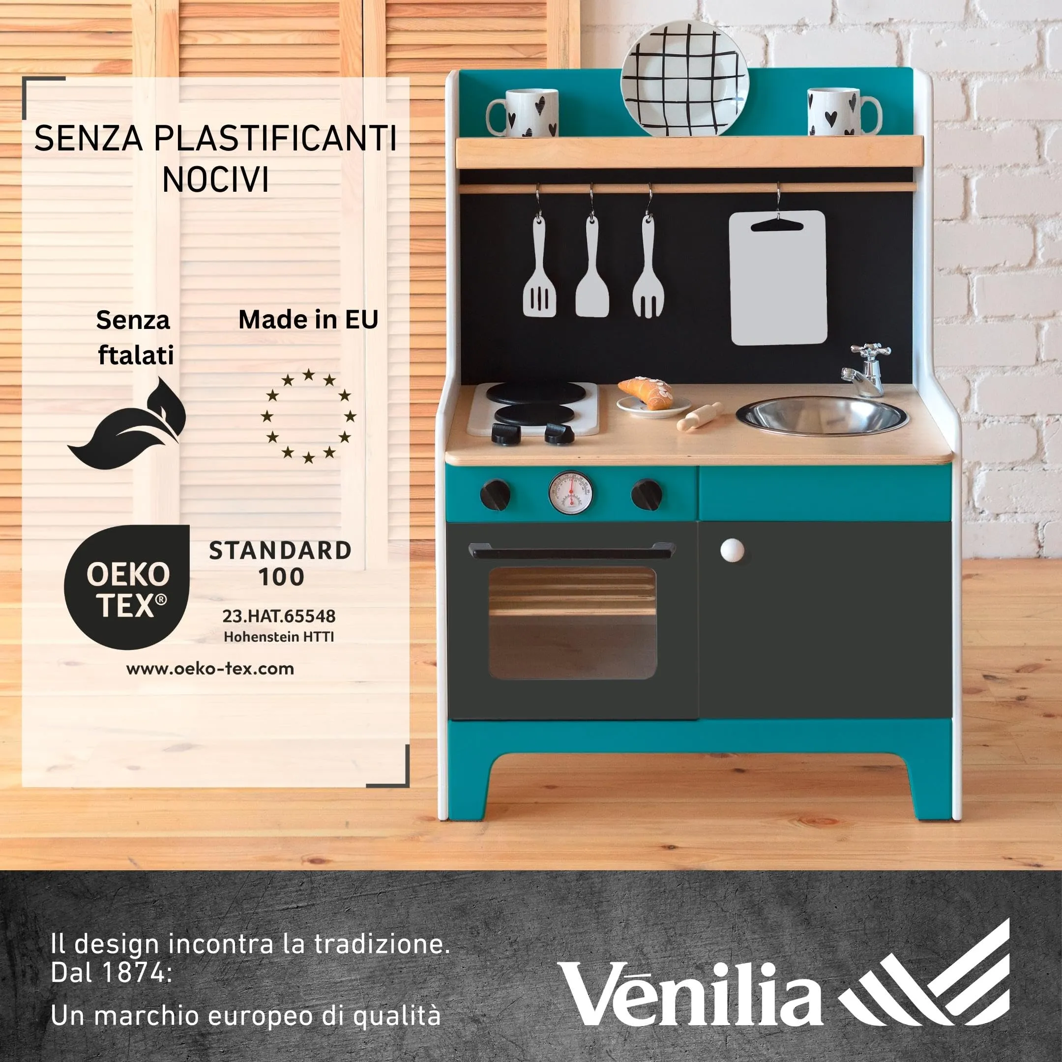Venilia Pellicola Adesiva per Mobili e Cucina, Nero, 45cm x 2m, PVC senza ftalati - immagine 5