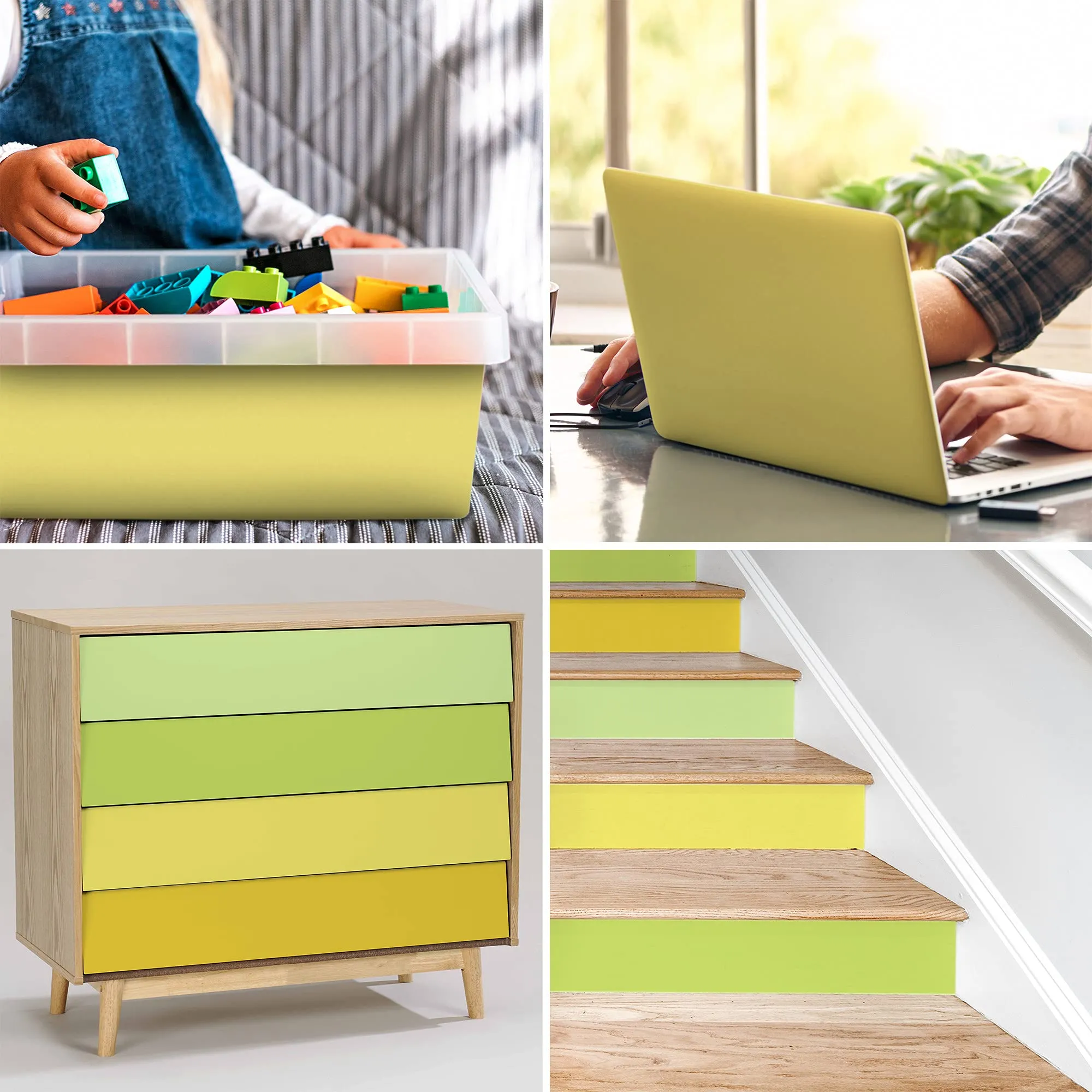 Venilia Pellicola Adesiva Giallo Limone, 67,5cm x 2m, PVC senza ftalati - immagine 3