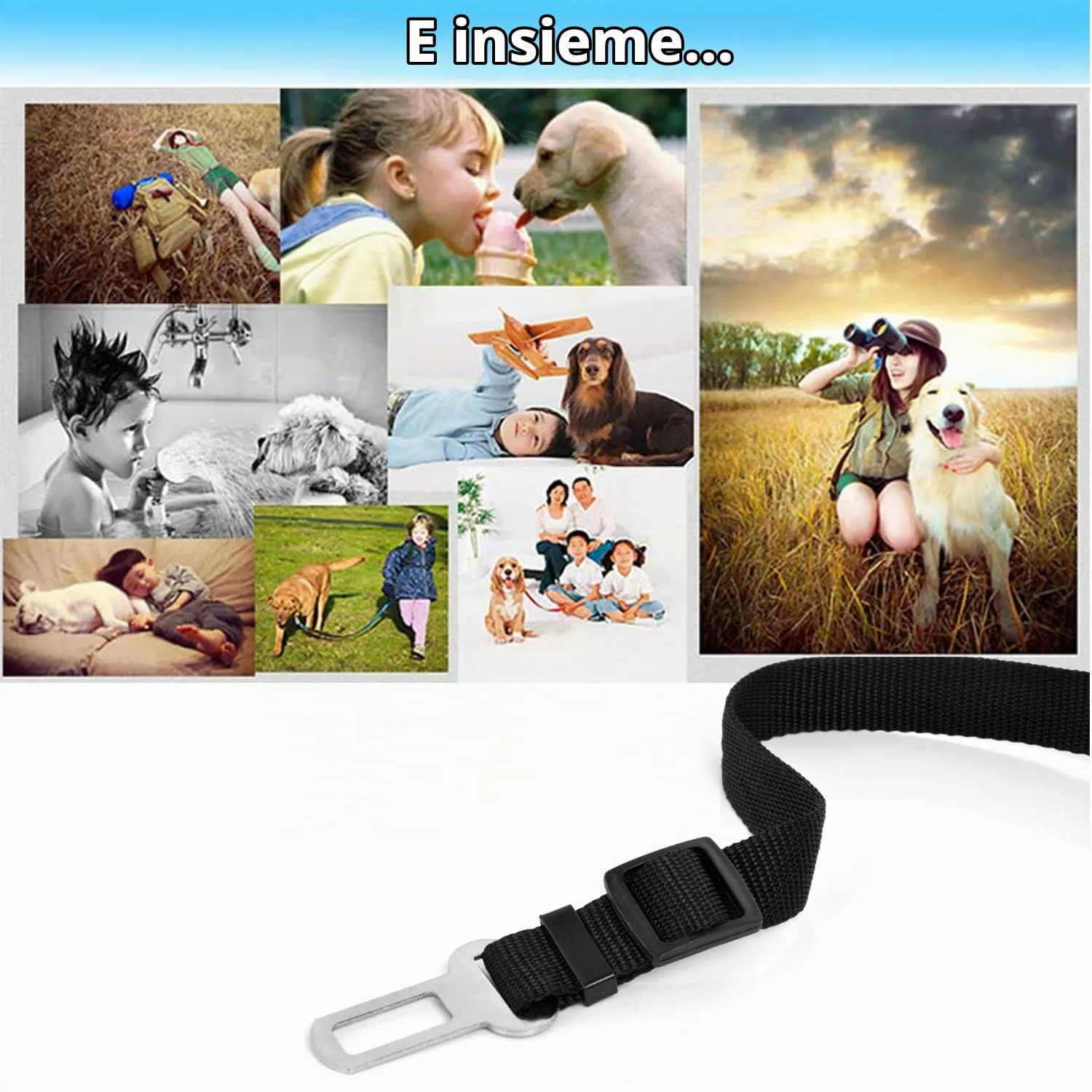 Neuftech Cinture di Sicurezza per Cani da Auto, Regolabili, Nero (2 Pezzi) - immagine 5