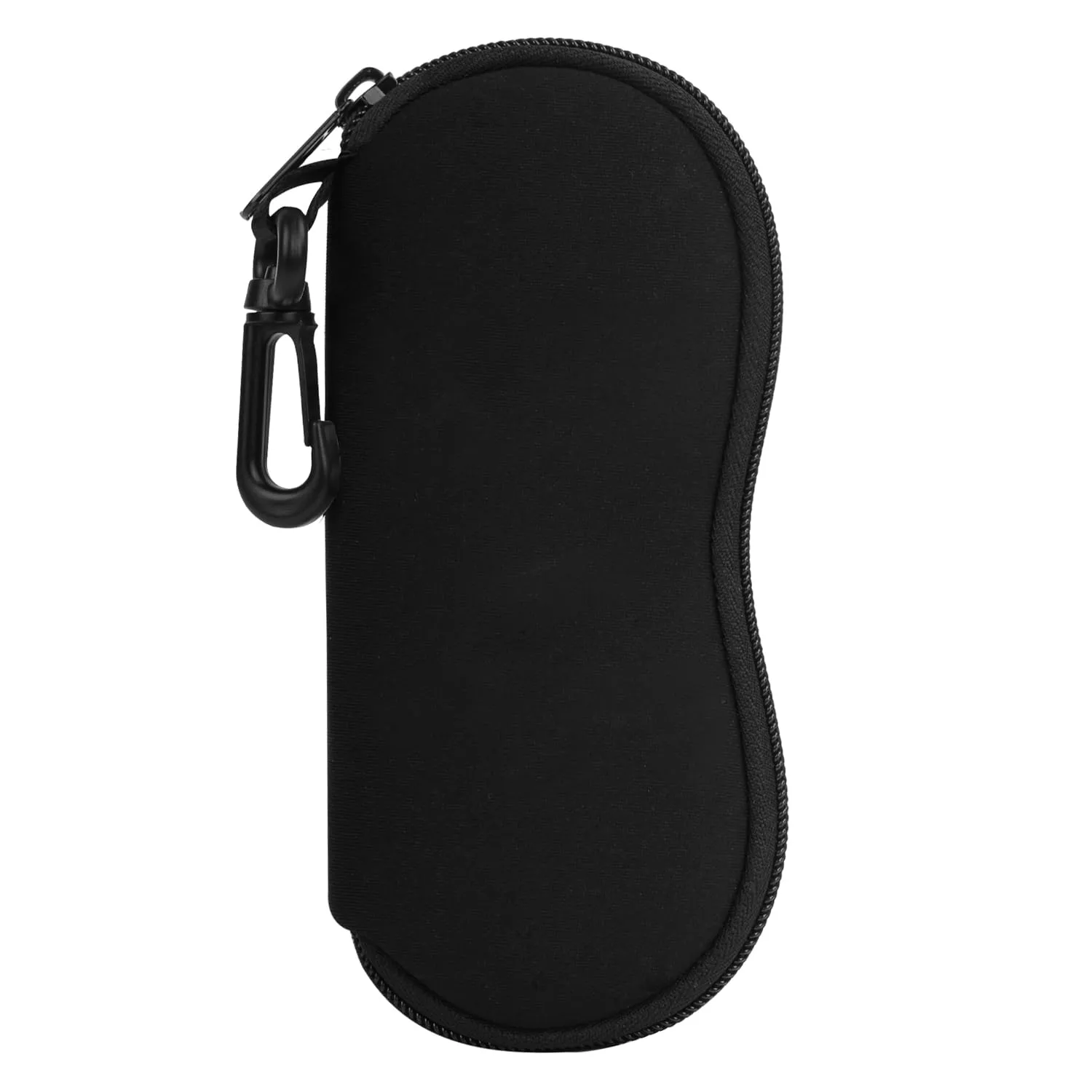MoKo Custodia in Neoprene per Occhiali da Vista e da Sole con Cerniera e Clip, Nero, Taglia Unica - immagine 1