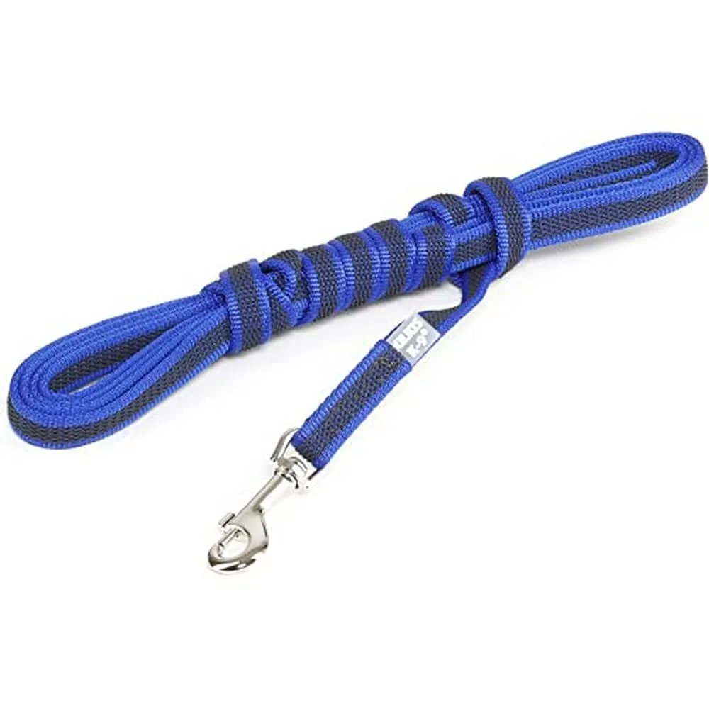 Julius-K9 Color & Gray Super Presa Guinzaglio Senza Manico, 14 mm x 3 m, Blu - immagine 1