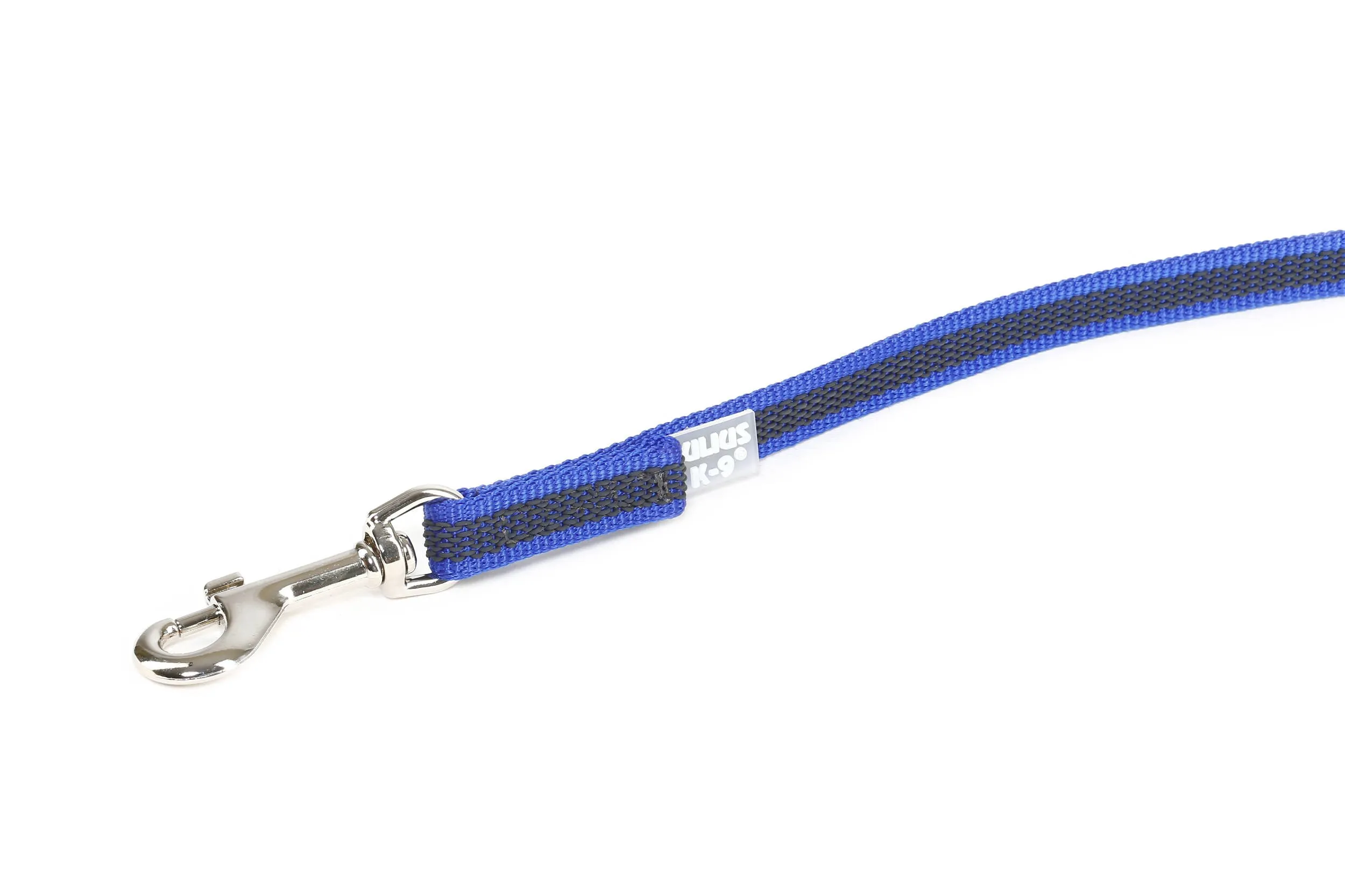 Julius-K9 Color & Gray Super Presa Guinzaglio Con Manico, 14 mm x 1 m, Blu - immagine 3