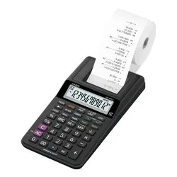 Casio HR-8RCE-BK Calcolatrice Scrivente Portatile, Display a 12 Cifre, Nero - immagine 1