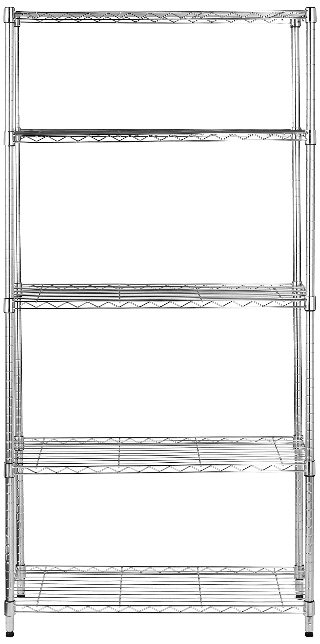 Amazon Basics Scaffaliera a 5 ripiani, 36 x 91 x 183 cm, Cromo - immagine 1