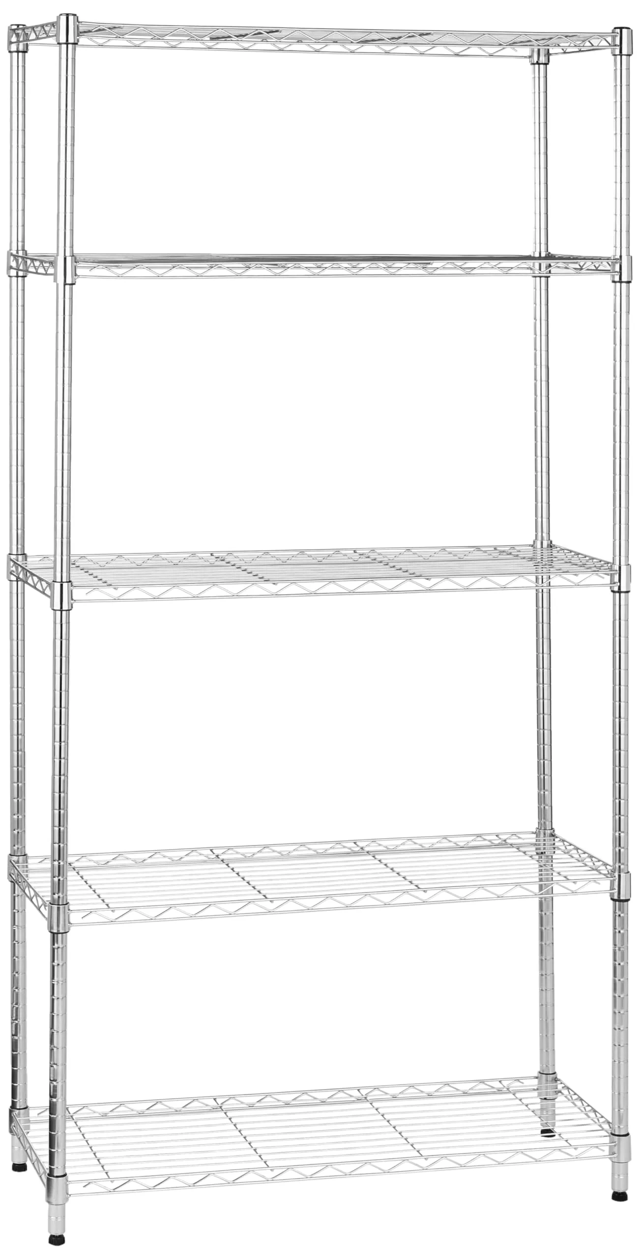 Amazon Basics Scaffaliera a 5 ripiani, 36 x 91 x 183 cm, Cromo - immagine 2