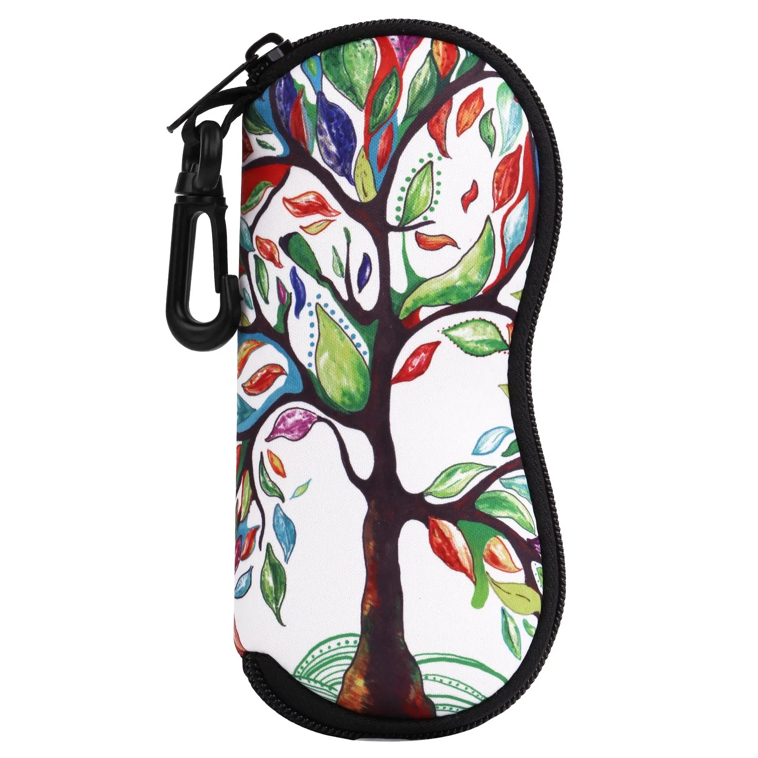 MoKo Custodia per occhiali da sole in neoprene con chiusura lampo, colore Albero Fortunato - immagine 1