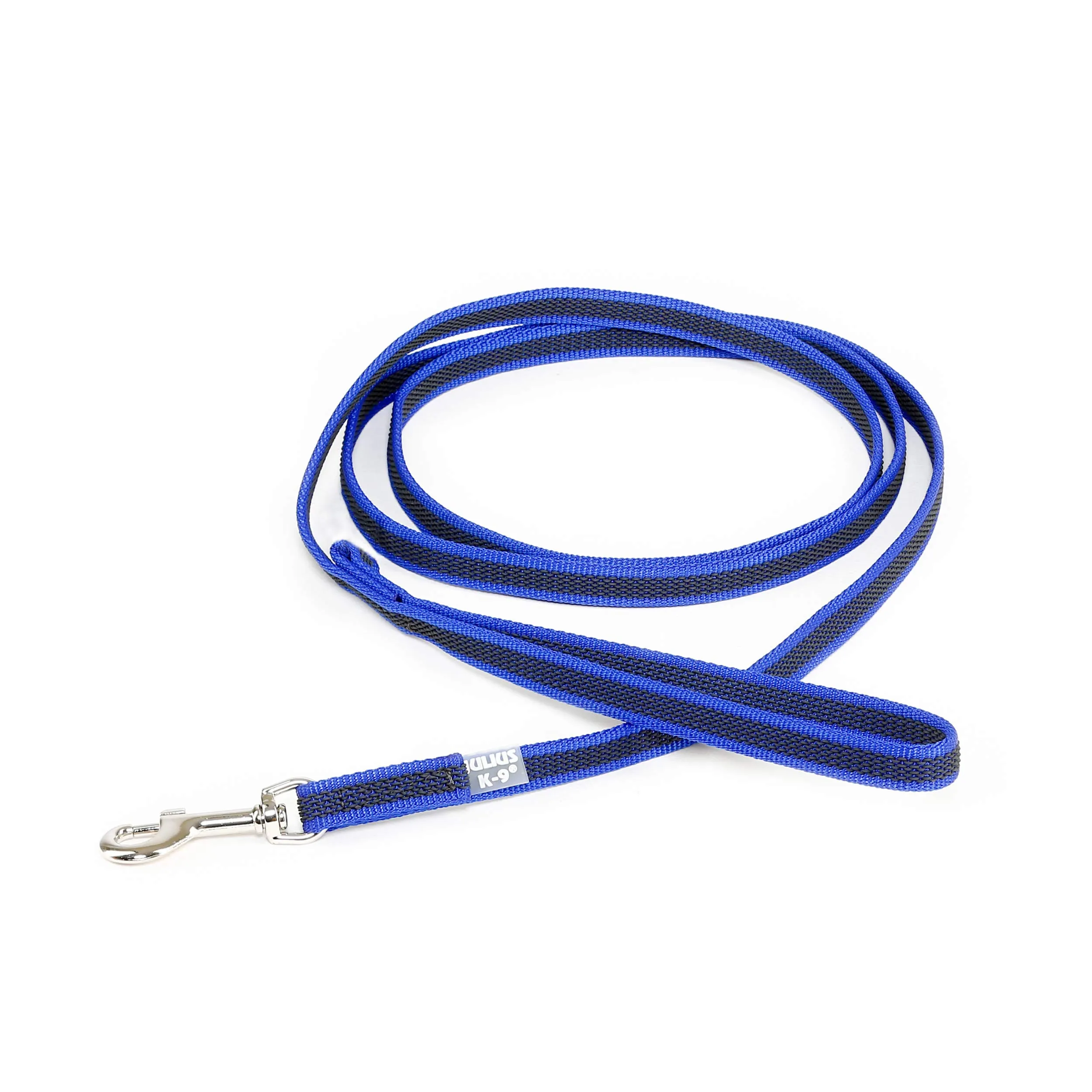 Julius-K9 Color & Gray Super Presa Guinzaglio Con Manico, 14 mm x 2 m, Blu - immagine 1