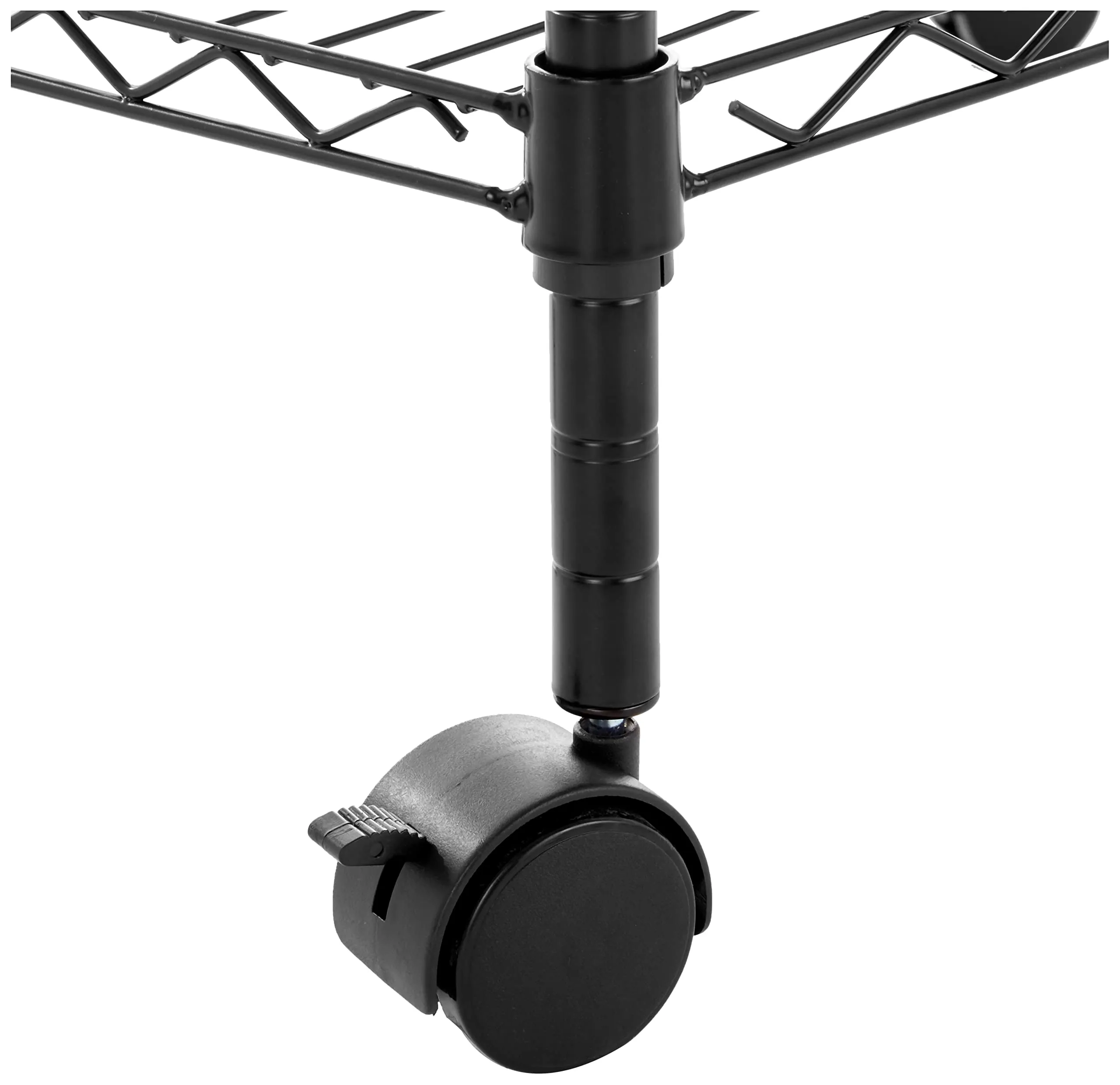 Amazon Basics Scaffaliera a 3 Ripiani con Rotelle, Nero, 34 x 58.9 x 83.2 cm - immagine 3