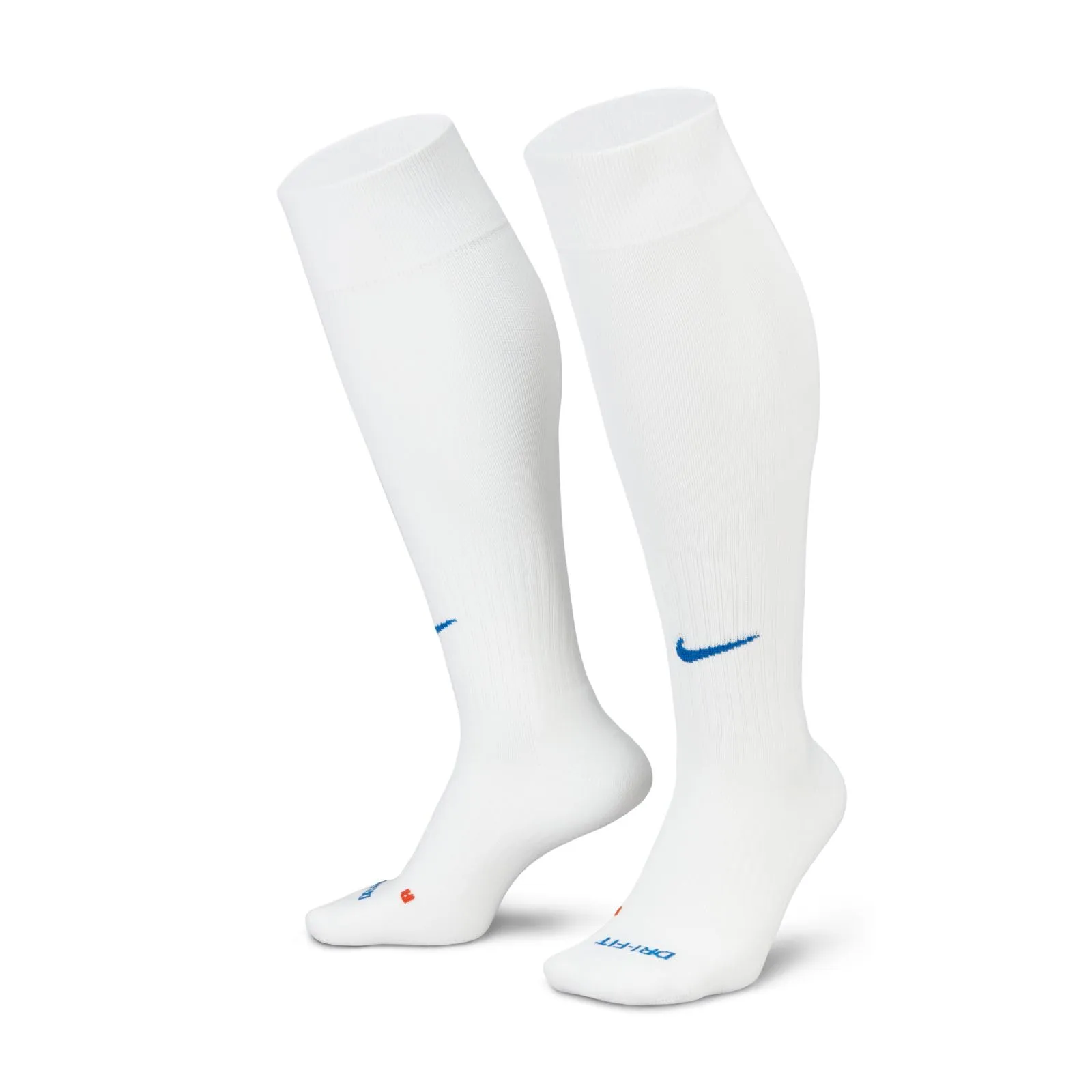 Nike Classic II Cushion Over-The-Calf Football Socks, White/Royal Blue, M - immagine 9