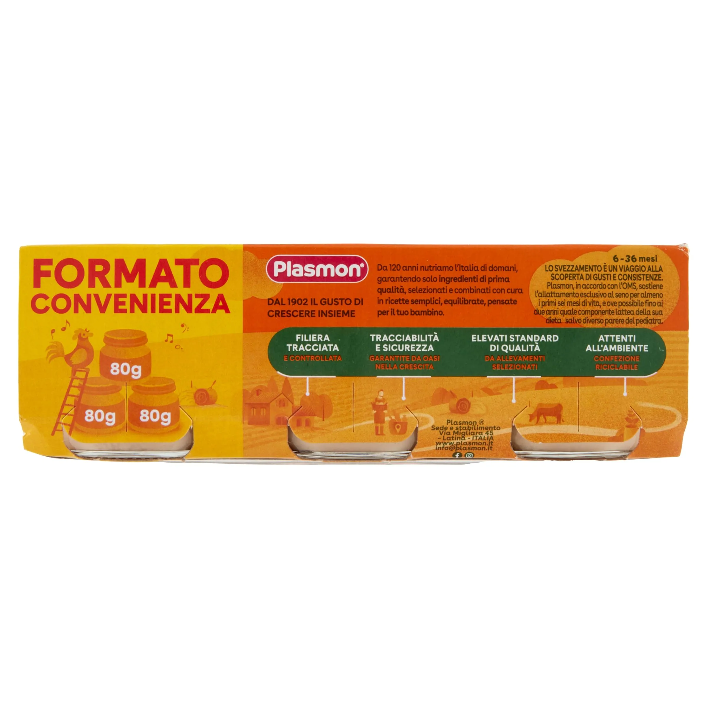 Plasmon Omogeneizzato Manzo e Pollo 3x80g (8 Confezioni) - immagine 3