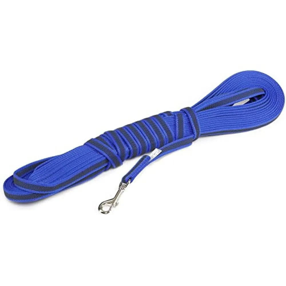 Julius-K9 Color & Gray Super Presa Guinzaglio Senza Manico, 14 mm x 15 m, Blu - immagine 1