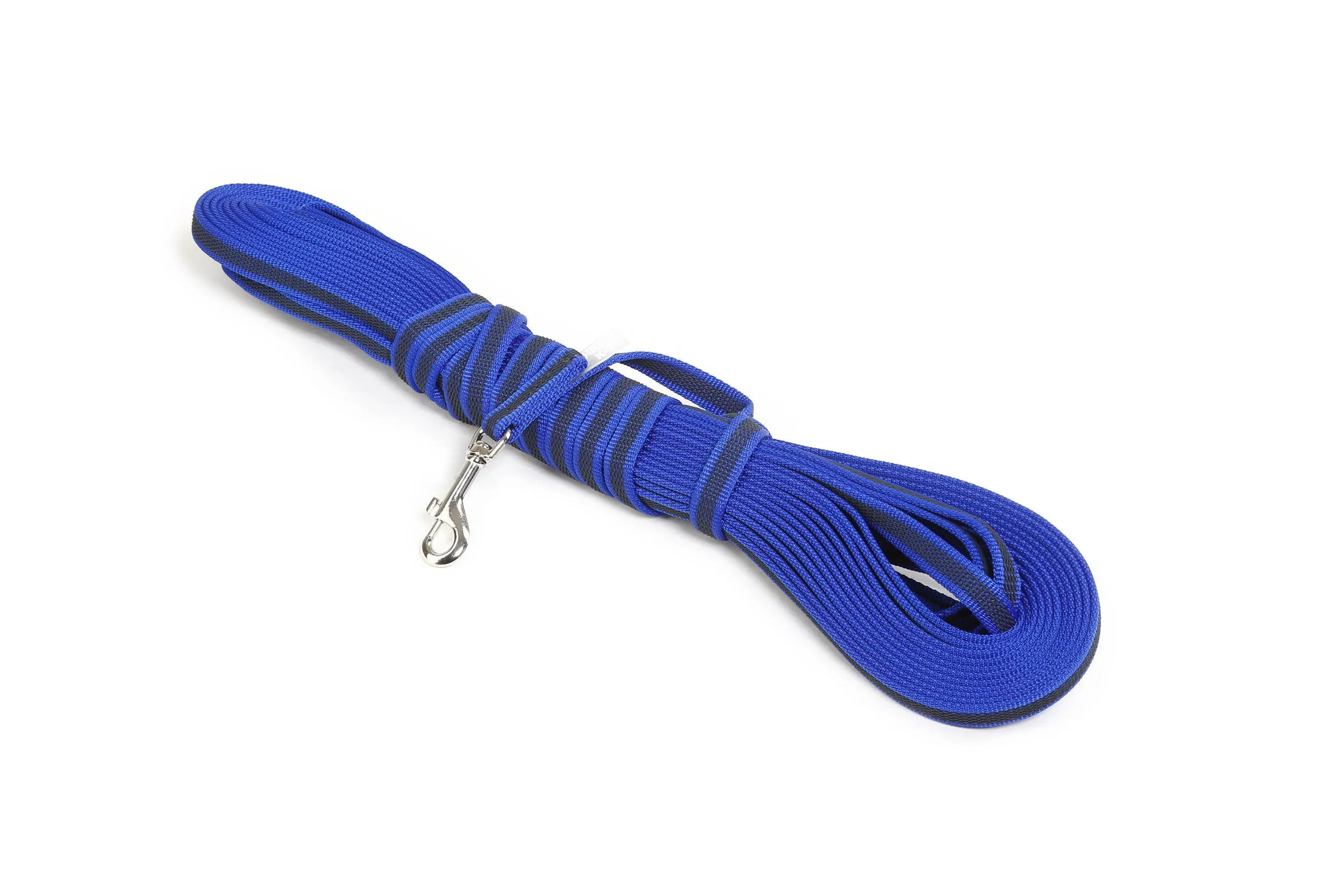 Julius-K9 Color & Gray Super Presa Guinzaglio Senza Manico, 14 mm x 15 m, Blu - immagine 2