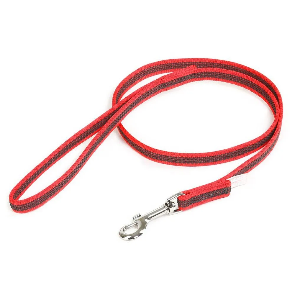 Julius-K9 Color & Gray Super Presa Guinzaglio Con Manico, 14 mm x 1.2 m, Rosso - immagine 1