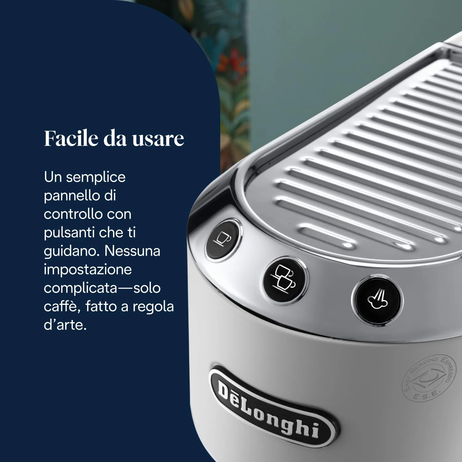 De'Longhi Dedica EC685.W Macchina Caffè Espresso Manuale, Polvere o Cialde E.S.E., Bianco - immagine 5