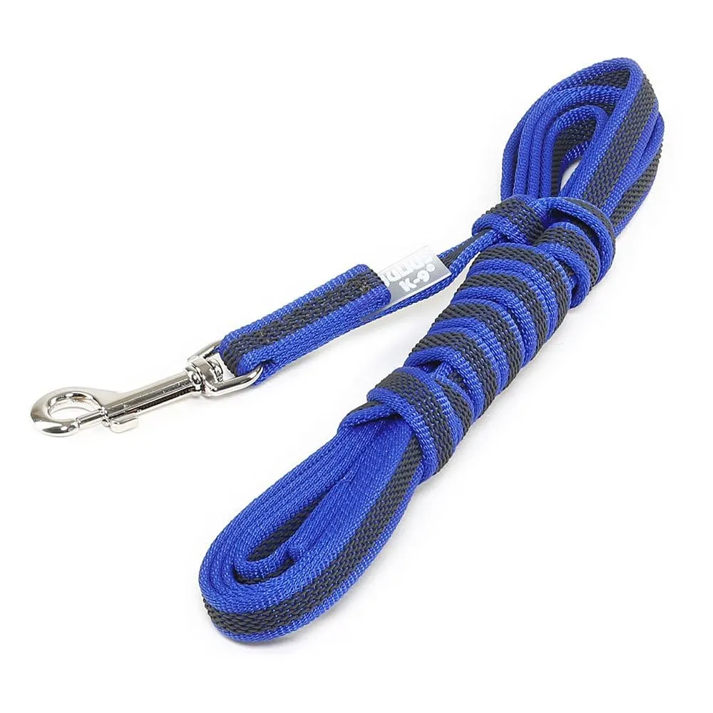 Julius-K9 Color & Gray Super Presa Guinzaglio Con Manico, 14 mm x 3 m, Blu - immagine 1