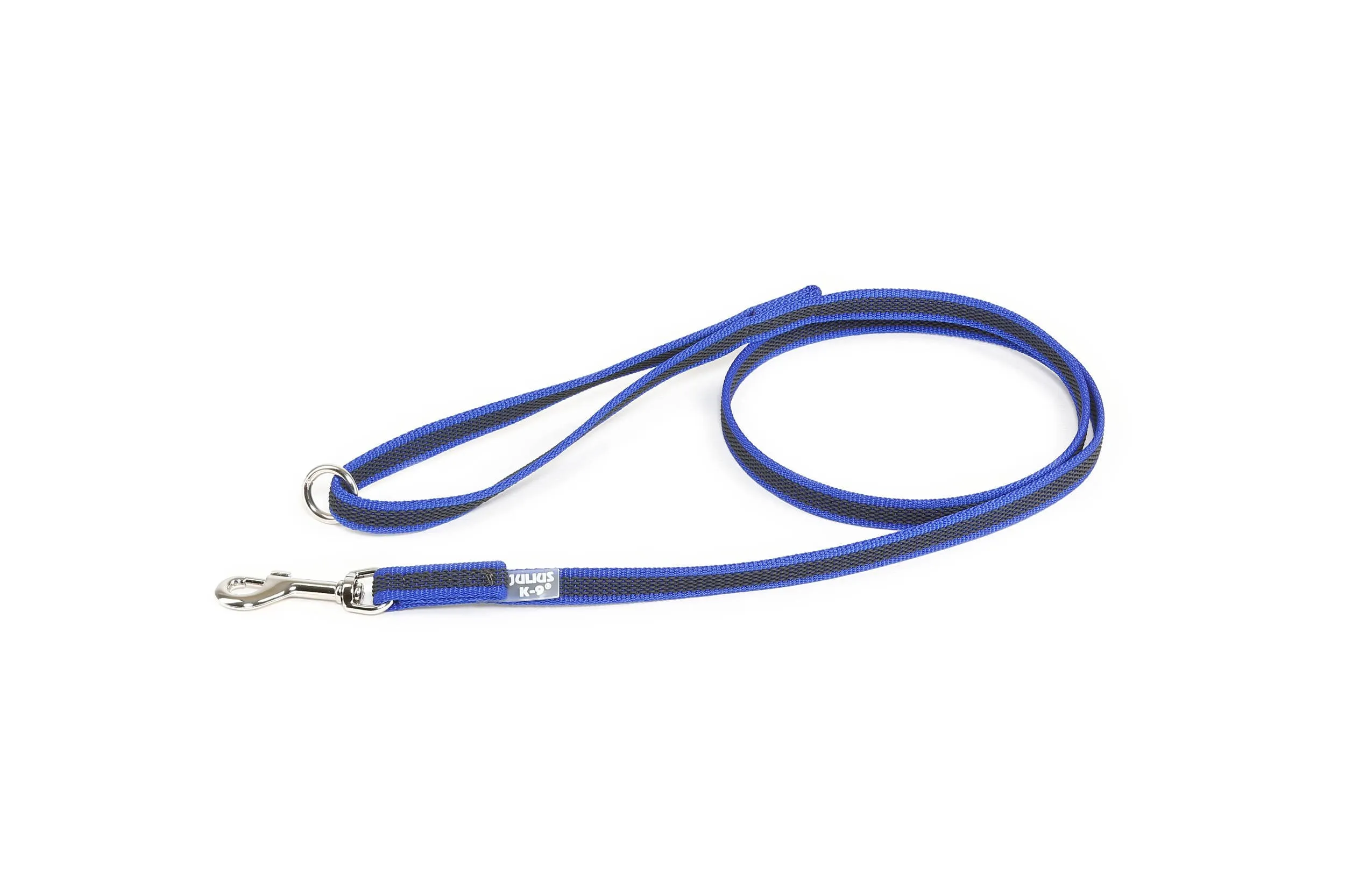 Julius-K9 Super Presa Guinzaglio Con Manico e Anello O, 14 mm x 1.2 m, Blu - immagine 1