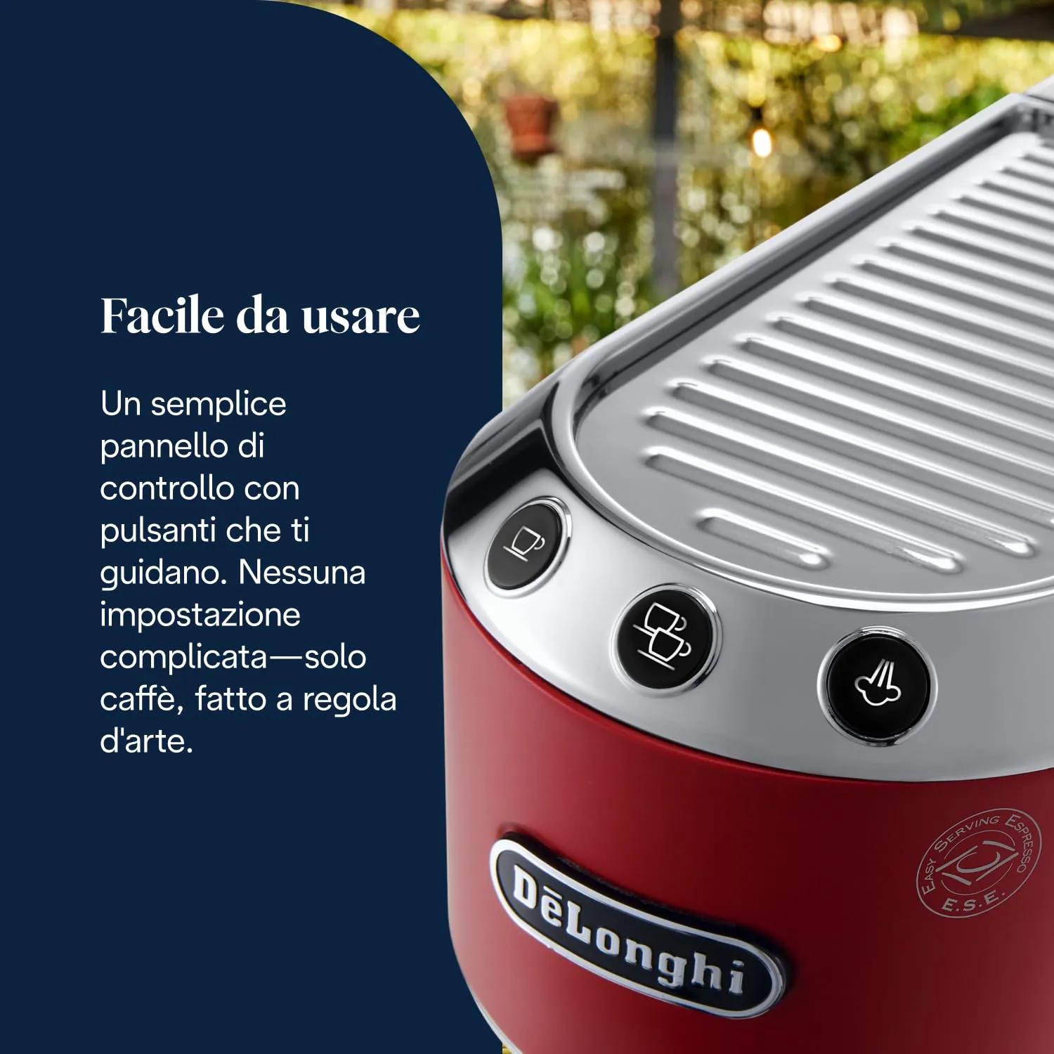 De'Longhi Dedica EC685.R Macchina Caffè Espresso Manuale, Rosso - immagine 5