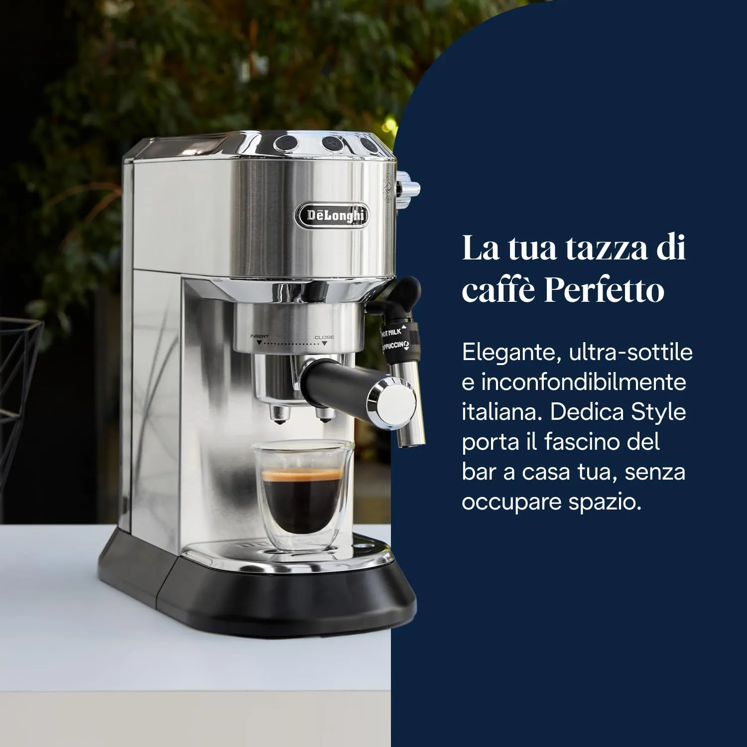 De'Longhi Dedica Style Perfetto Macchina da Caffè Espresso EC685.M, Argento - immagine 2