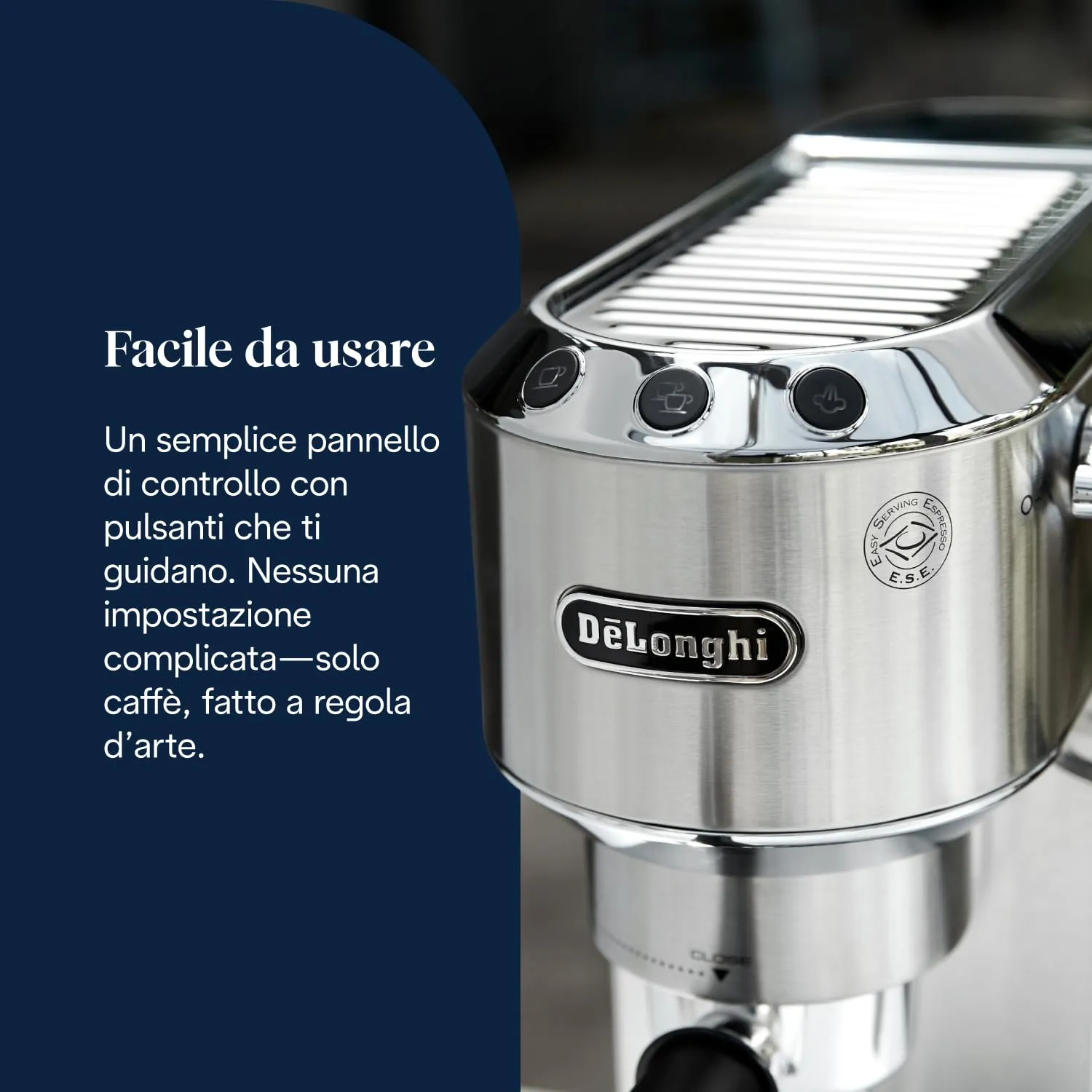 De'Longhi Dedica Style Perfetto Macchina da Caffè Espresso EC685.M, Argento - immagine 5