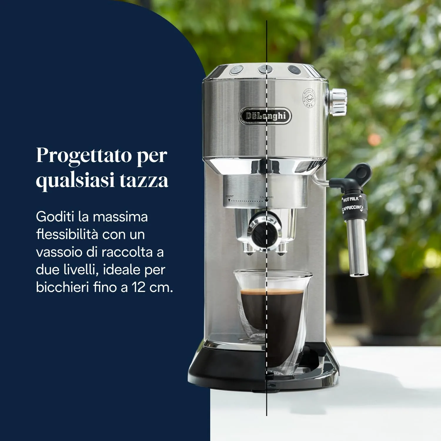 De'Longhi Dedica Style Perfetto Macchina da Caffè Espresso EC685.M, Argento - immagine 7