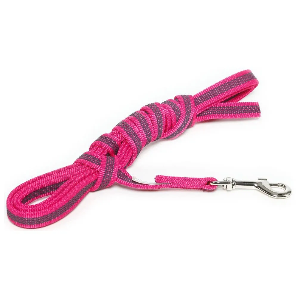 Julius-K9 Color & Gray Super Presa Guinzaglio Senza Manico, 14 mm x 3 m, Rosa - immagine 1