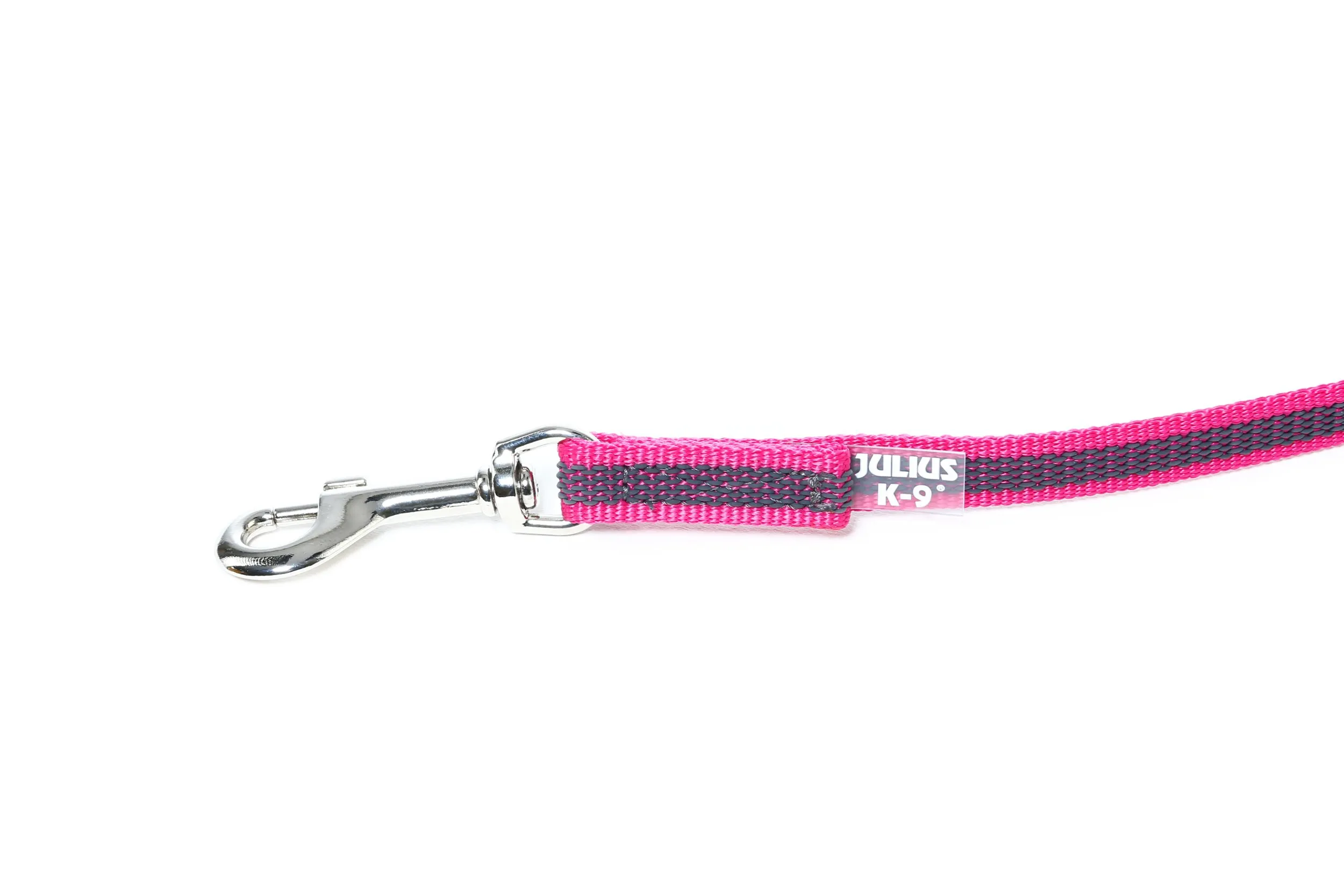 Julius-K9 Color & Gray Super Presa Guinzaglio Senza Manico, 14 mm x 1 m, Rosa - immagine 2