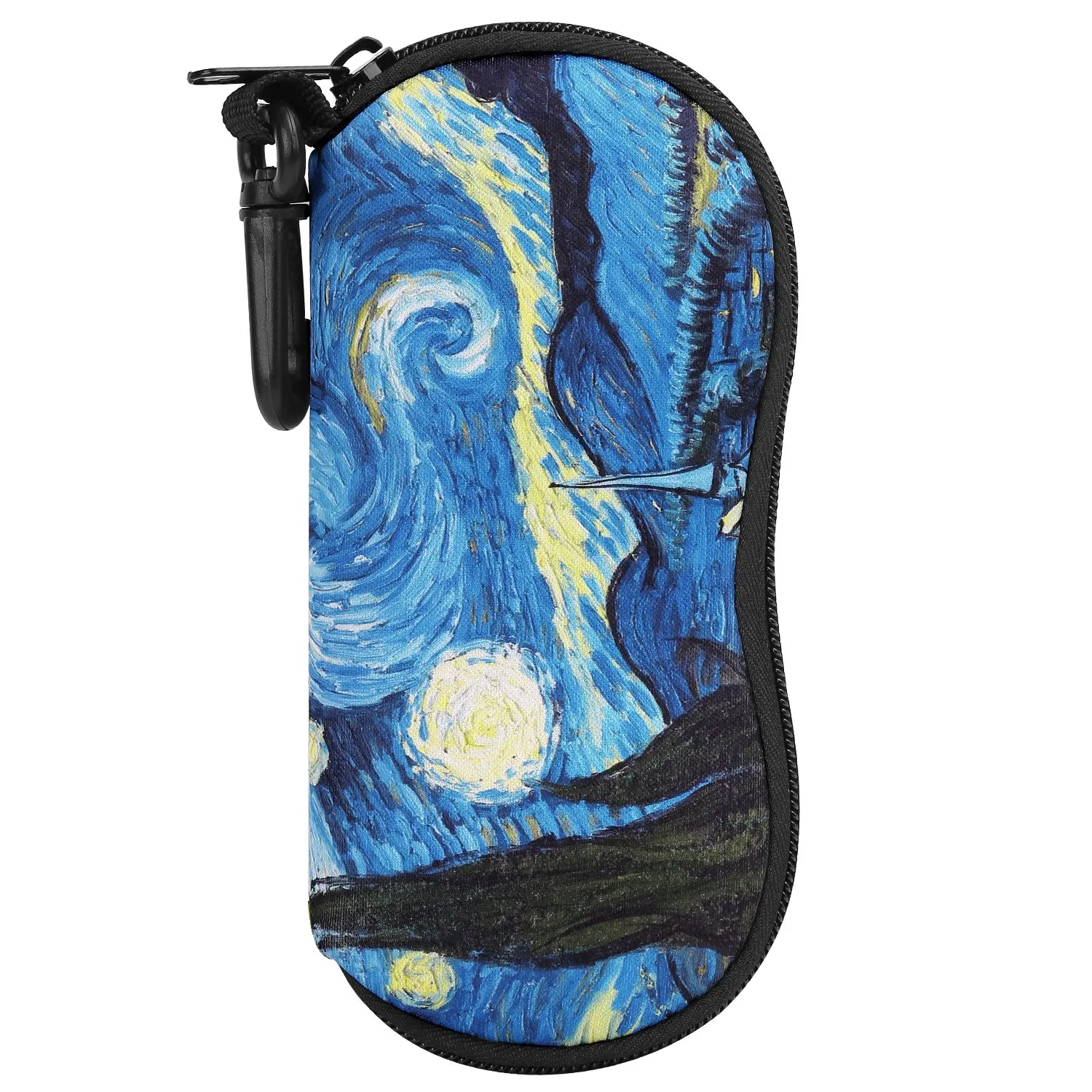 MoKo Custodia per occhiali da sole in neoprene, Borsa morbida, Notte Stellata - immagine 1