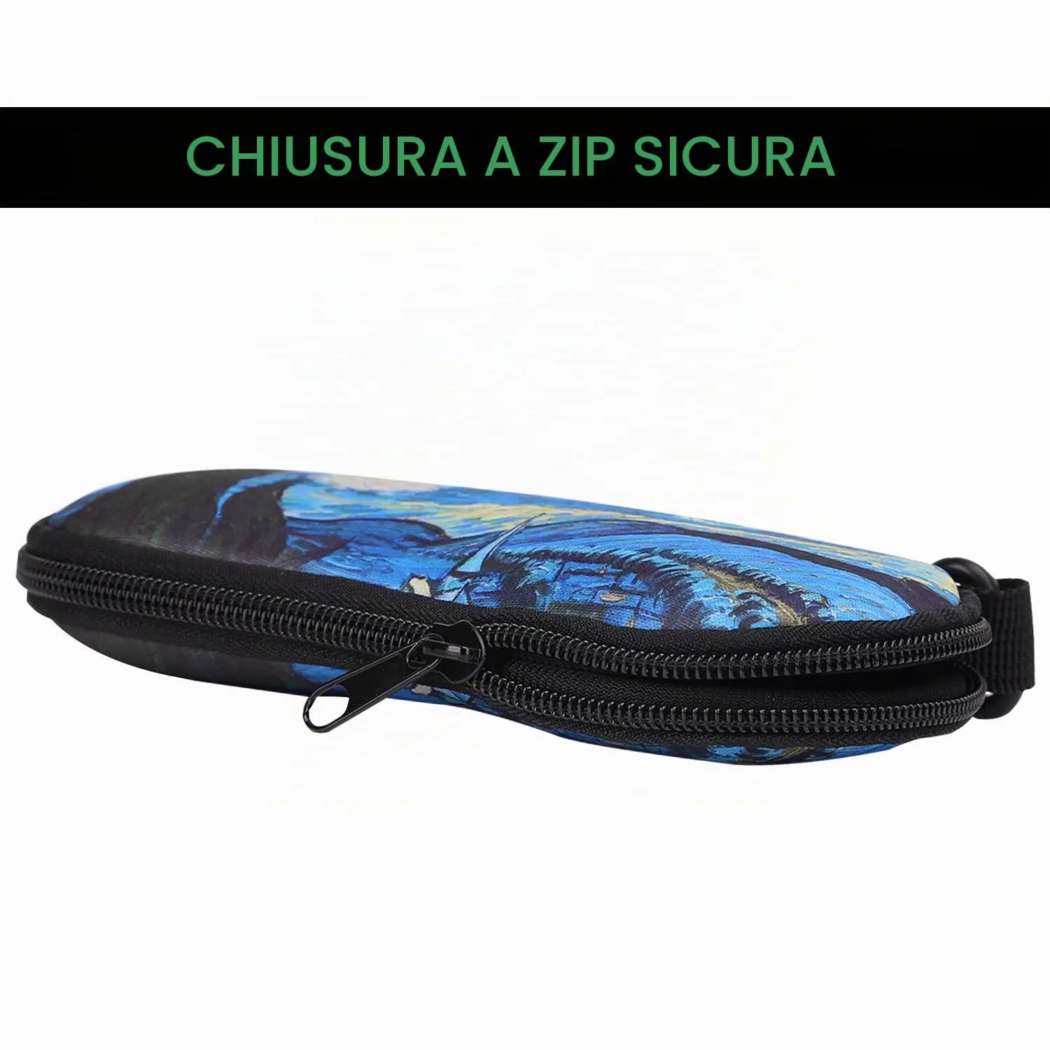 MoKo Custodia per occhiali da sole in neoprene, Borsa morbida, Notte Stellata - immagine 5