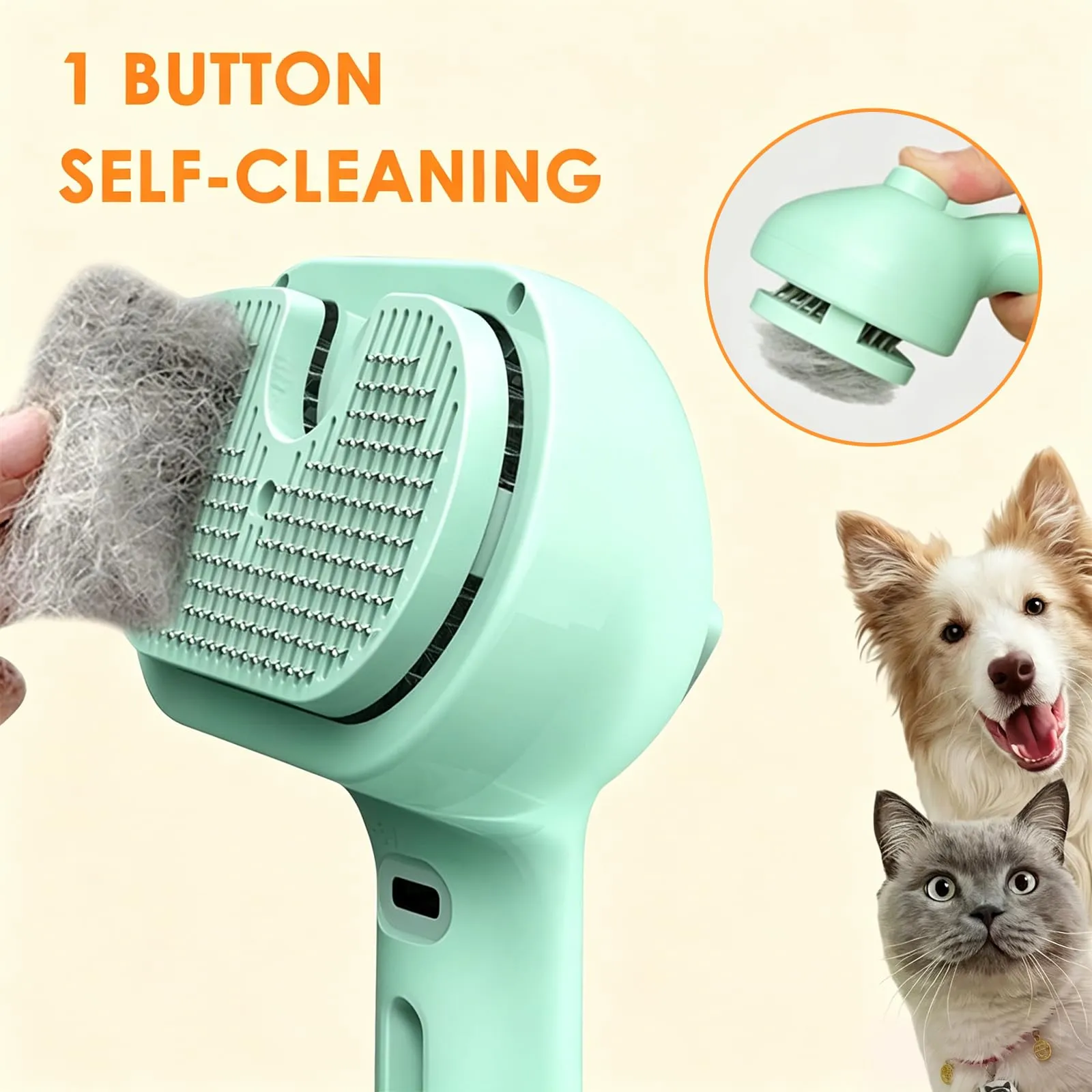 Oskuglin Spazzola Vapore Freddo 3-in-1 per Cani e Gatti - immagine 4