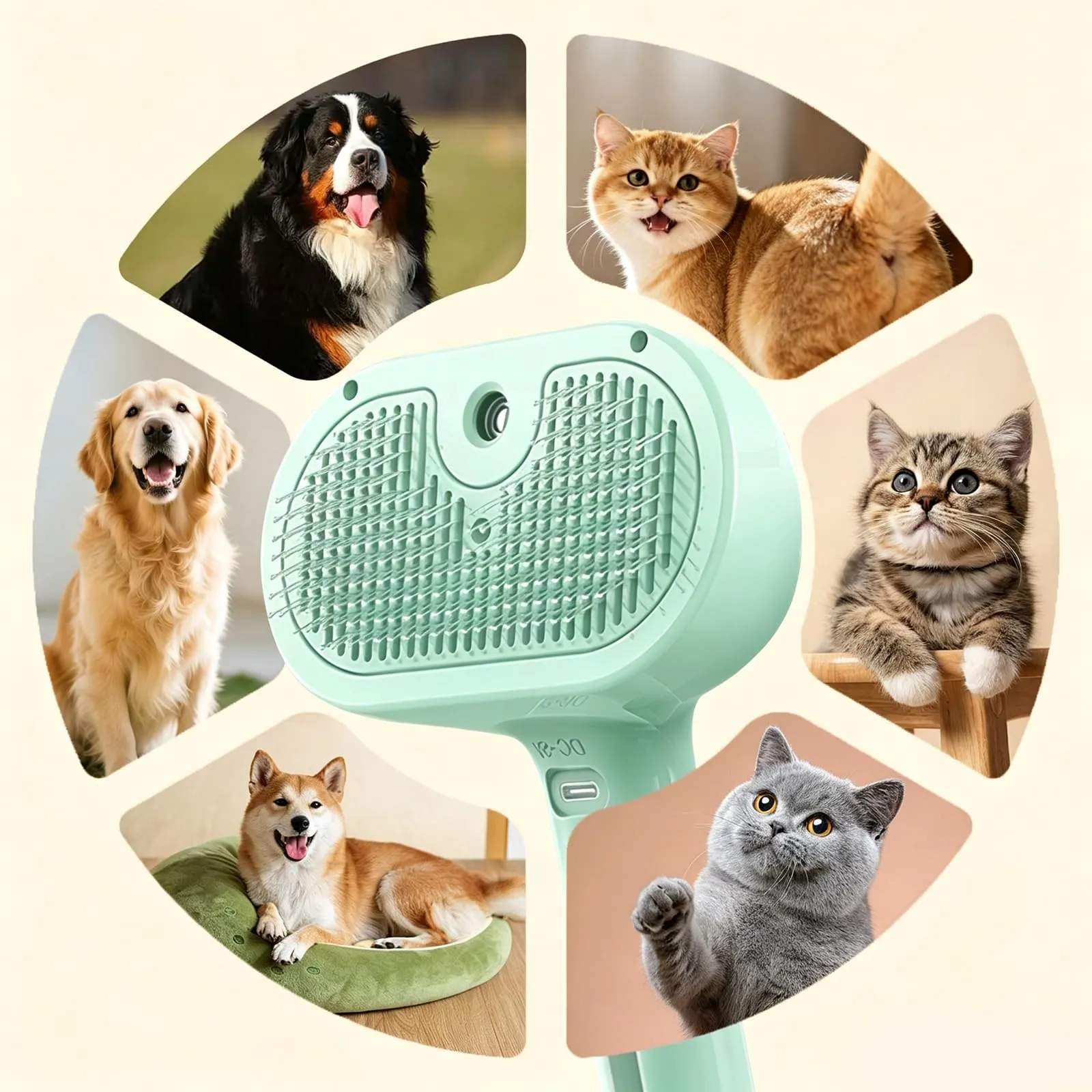 Oskuglin Spazzola Vapore Freddo 3-in-1 per Cani e Gatti - immagine 9